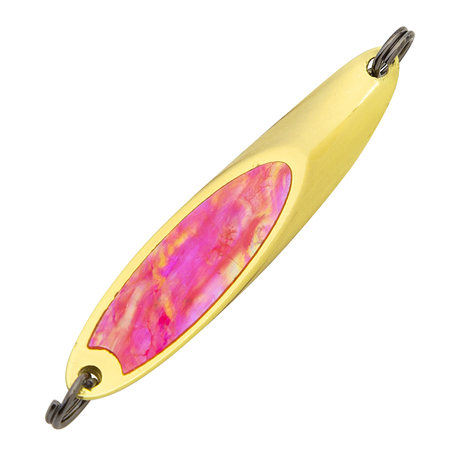 Блесна колеблющаяся Boggy Urizun Spoon Abalone 20гр #Pink/Gold