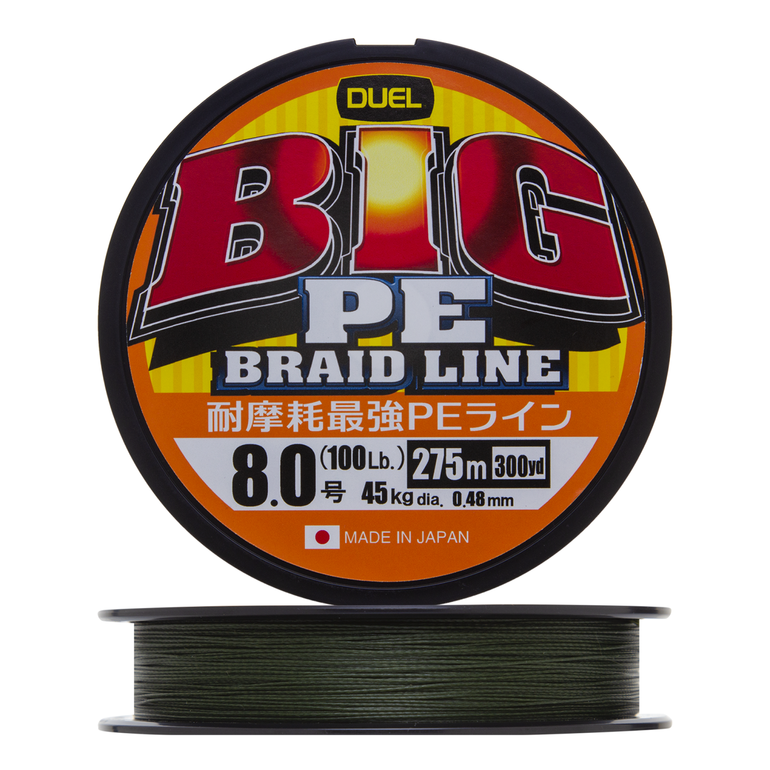 Шнур плетеный Duel Big PE Braid Line #8,0 0,48мм 275м (dark green)