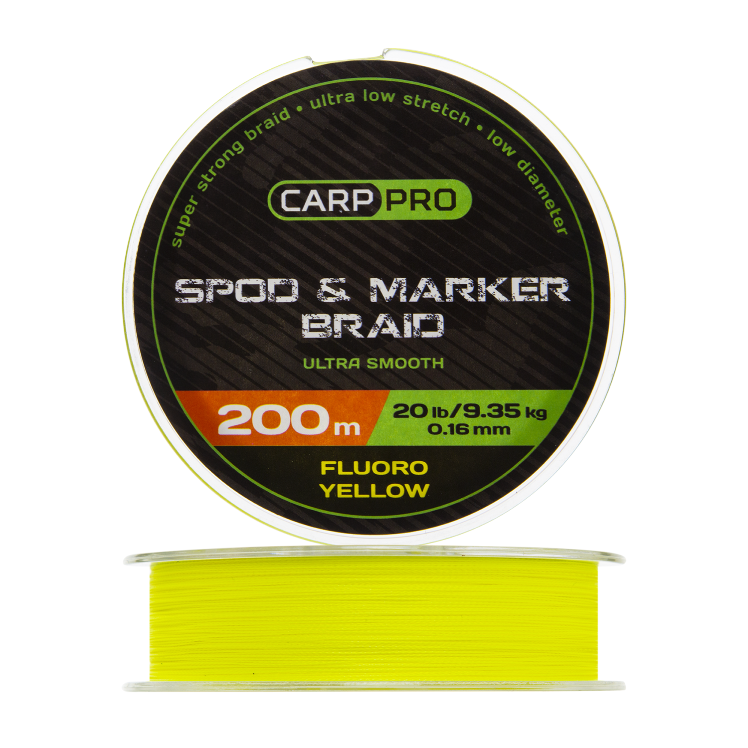 Шнур плетеный Carp Pro Spod and Marker Braid 0,16мм 200м (fluoro-yellow)