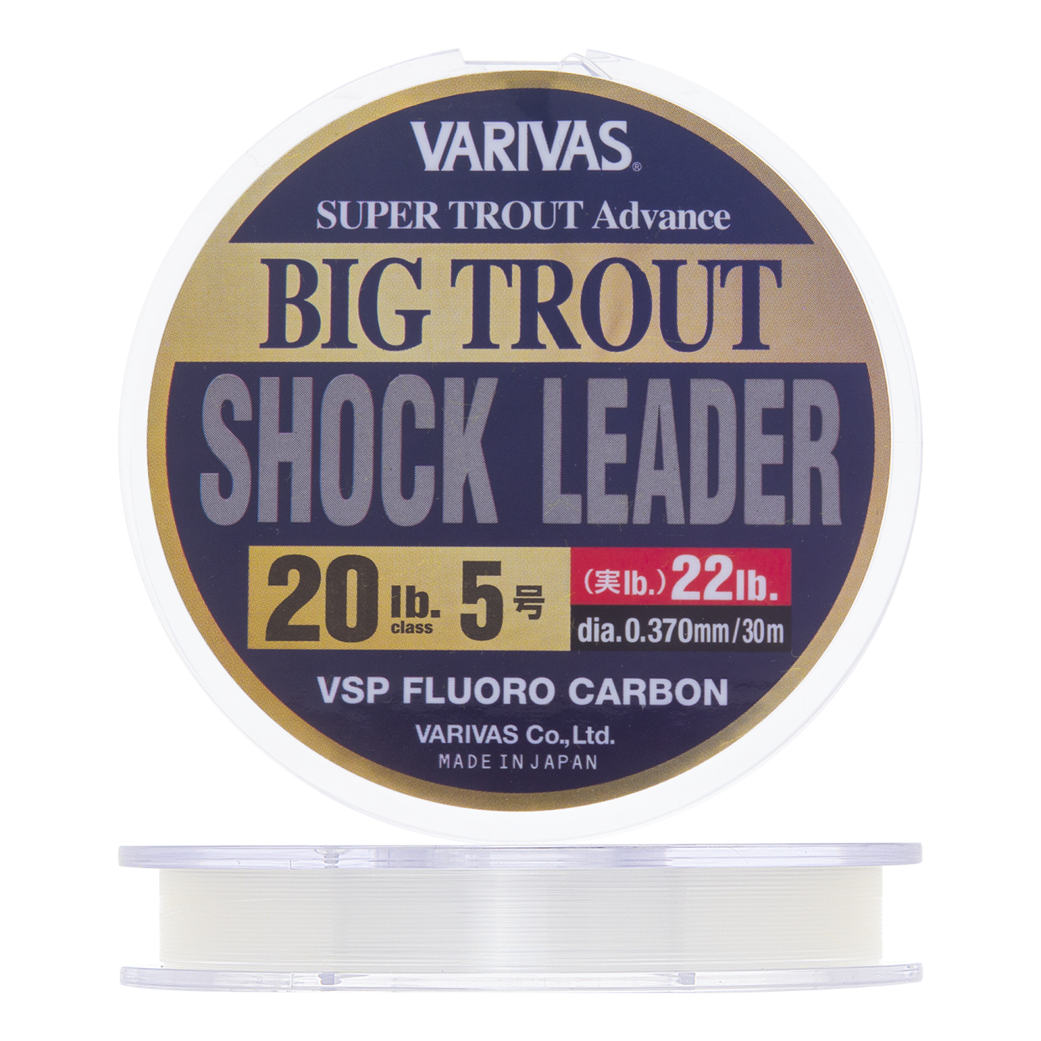 Флюорокарбон Varivas Big Trout Shock Leader VSP Fluorocarbon 50 0370мм 20Lb 30м clear 1300₽