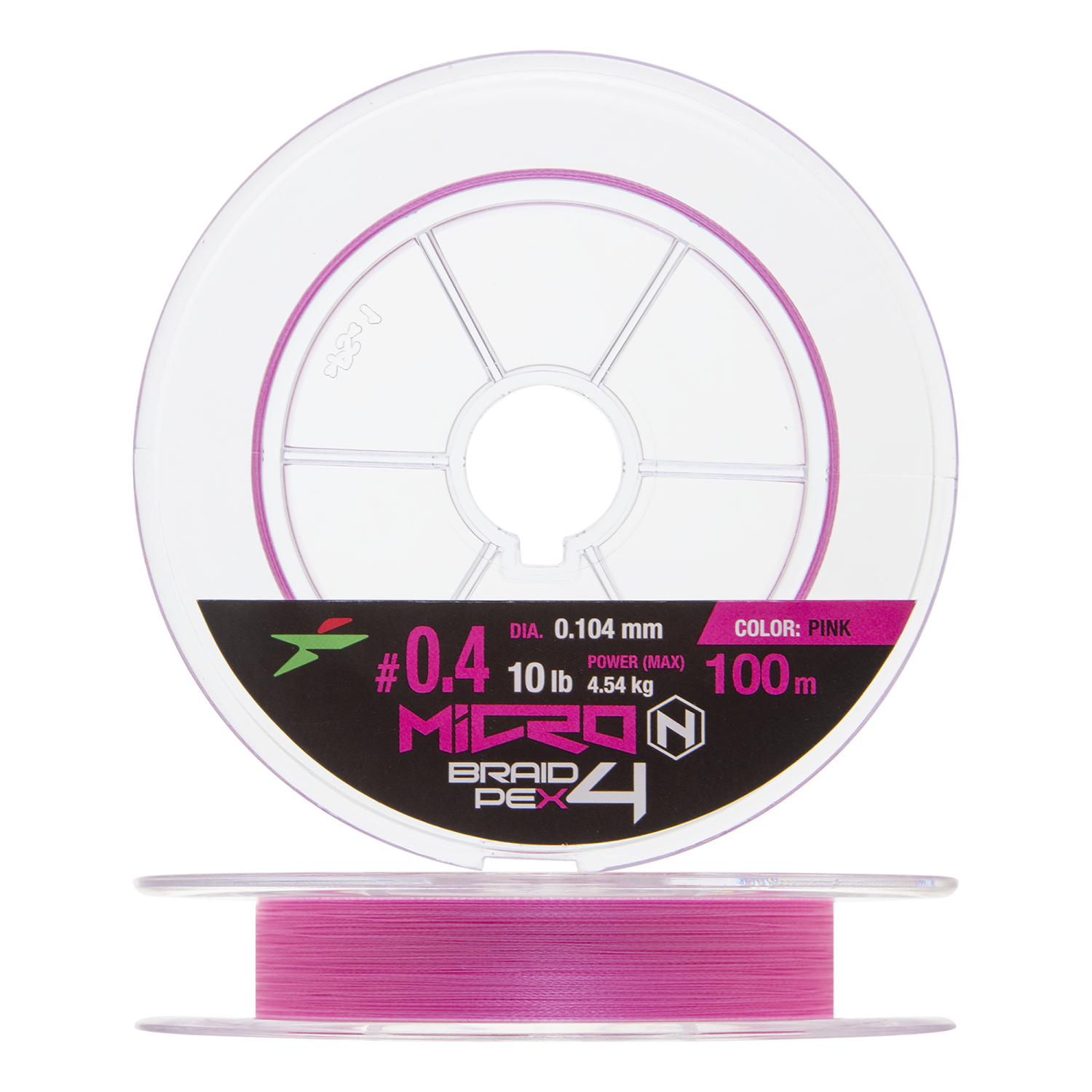 Шнур плетеный Intech Micron PE X4 #0,4 0,104мм 100м (pink)