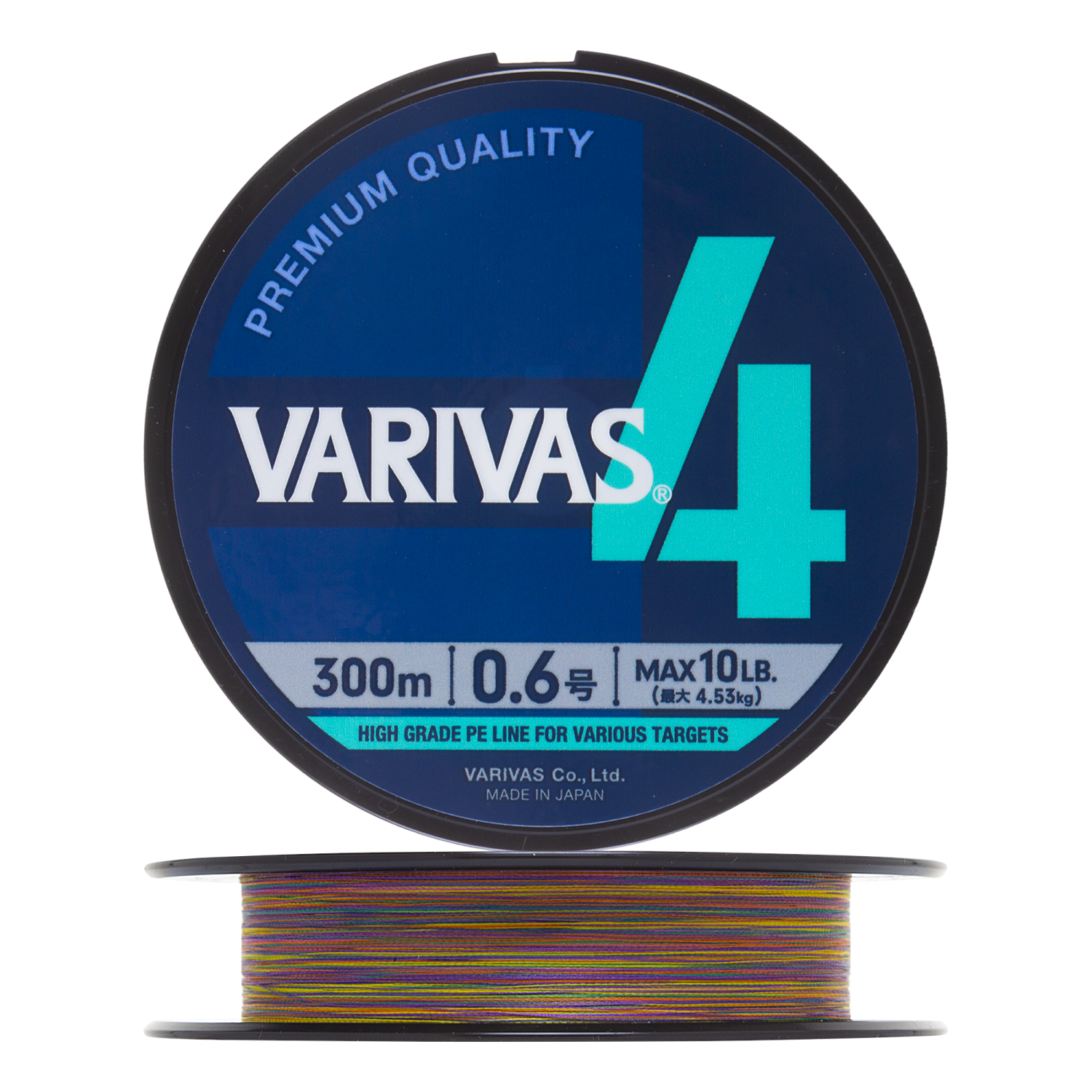 Шнур плетеный Varivas 4 PE Marking #0,6 0,128мм 300м (multicolor)