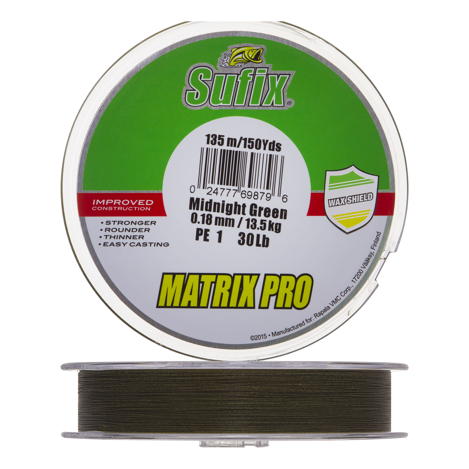 Шнур плетеный Sufix Matrix Pro 0,18мм 135м (midnight green)