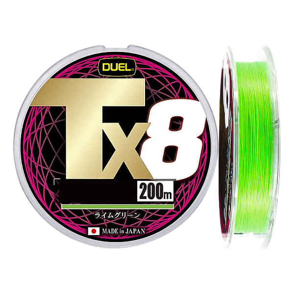 Шнур плетеный Duel PE Tx8 #2 0,24мм 200м (lime green)