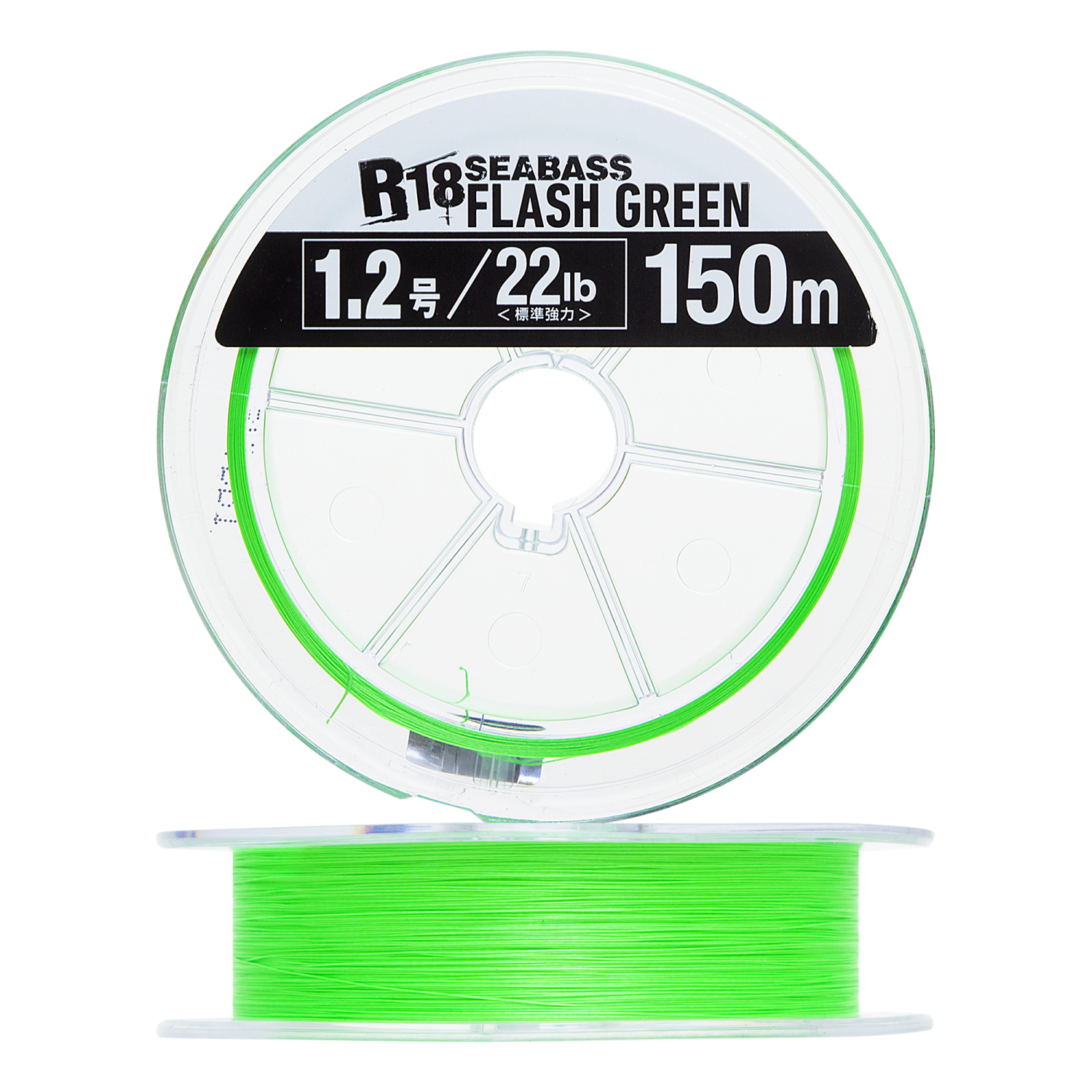 Шнур плетеный Seaguar R-18 Seabass PE X8 #1,2 0,185мм 150м (flash green)