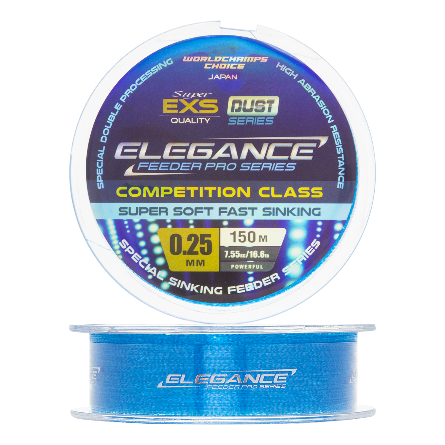 Леска монофильная Elegance Feeder Pro Dust 0,25мм 150м (blue)