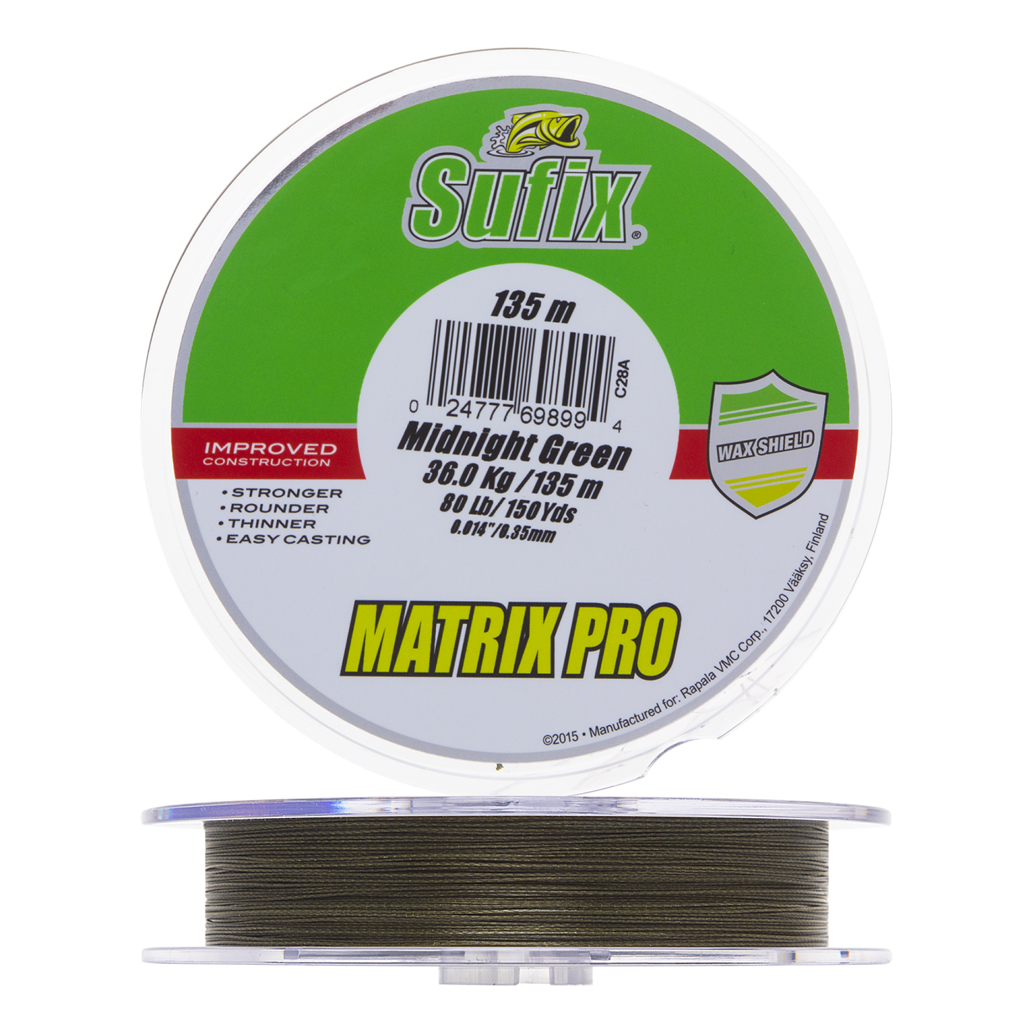 Шнур плетеный Sufix Matrix Pro 0,35мм 135м (midnight green)