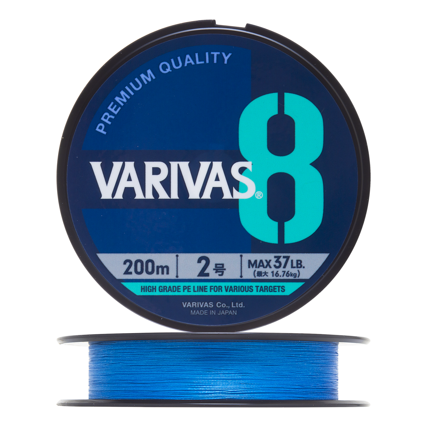 Шнур плетеный Varivas 8 PE #2 0,235мм 200м (ocean blue)