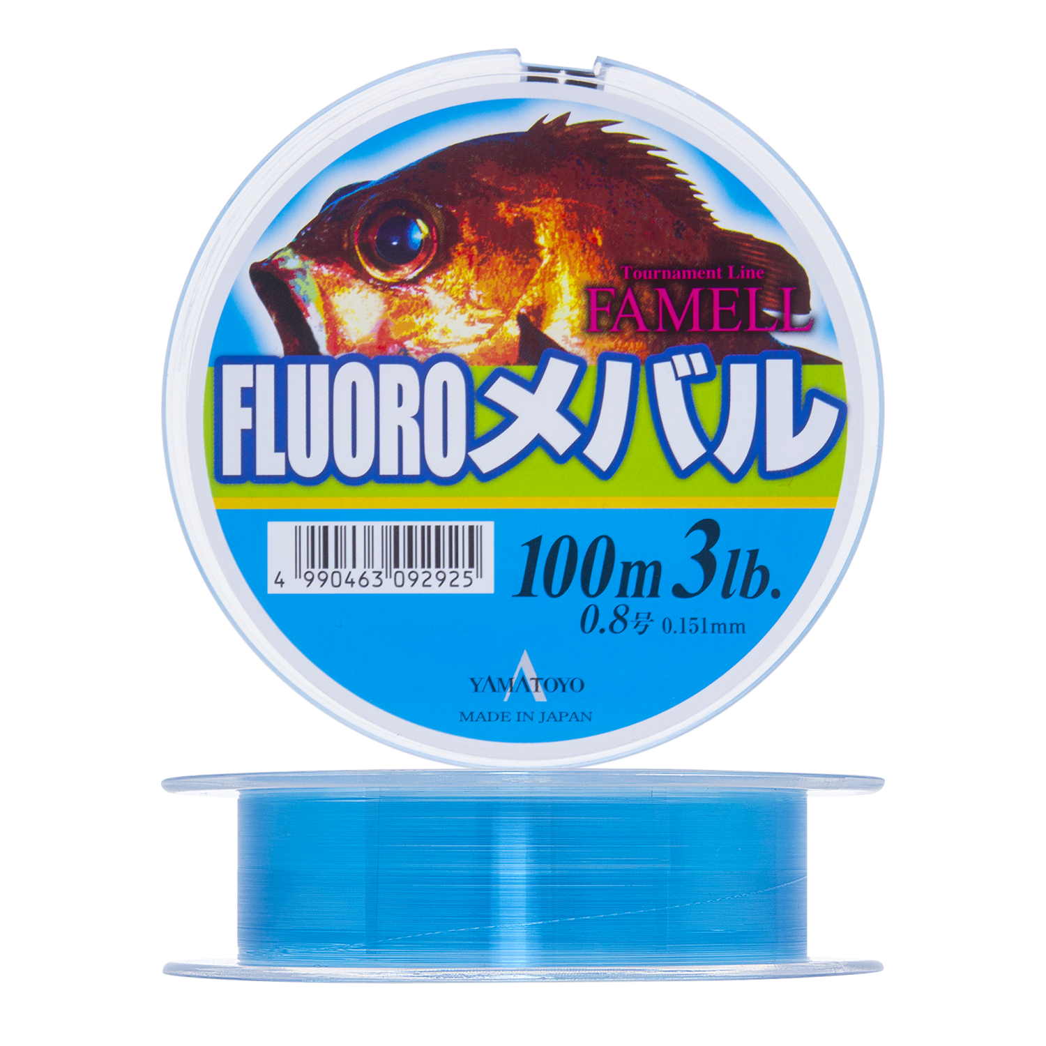 Флюорокарбон Yamatoyo Fluoro Mebaru #0,8 0,151мм 100м (natural blue)