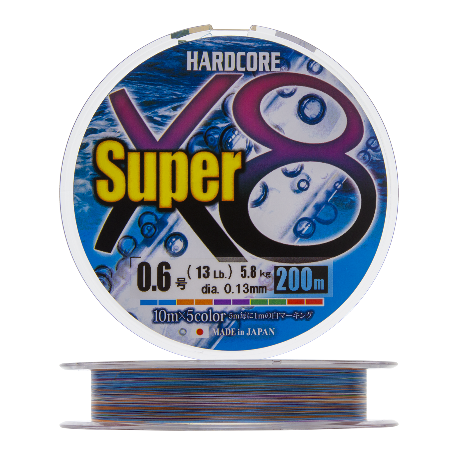 Шнур плетеный Duel Hardcore PE X8 Super #0,6 0,13мм 200м (5color)