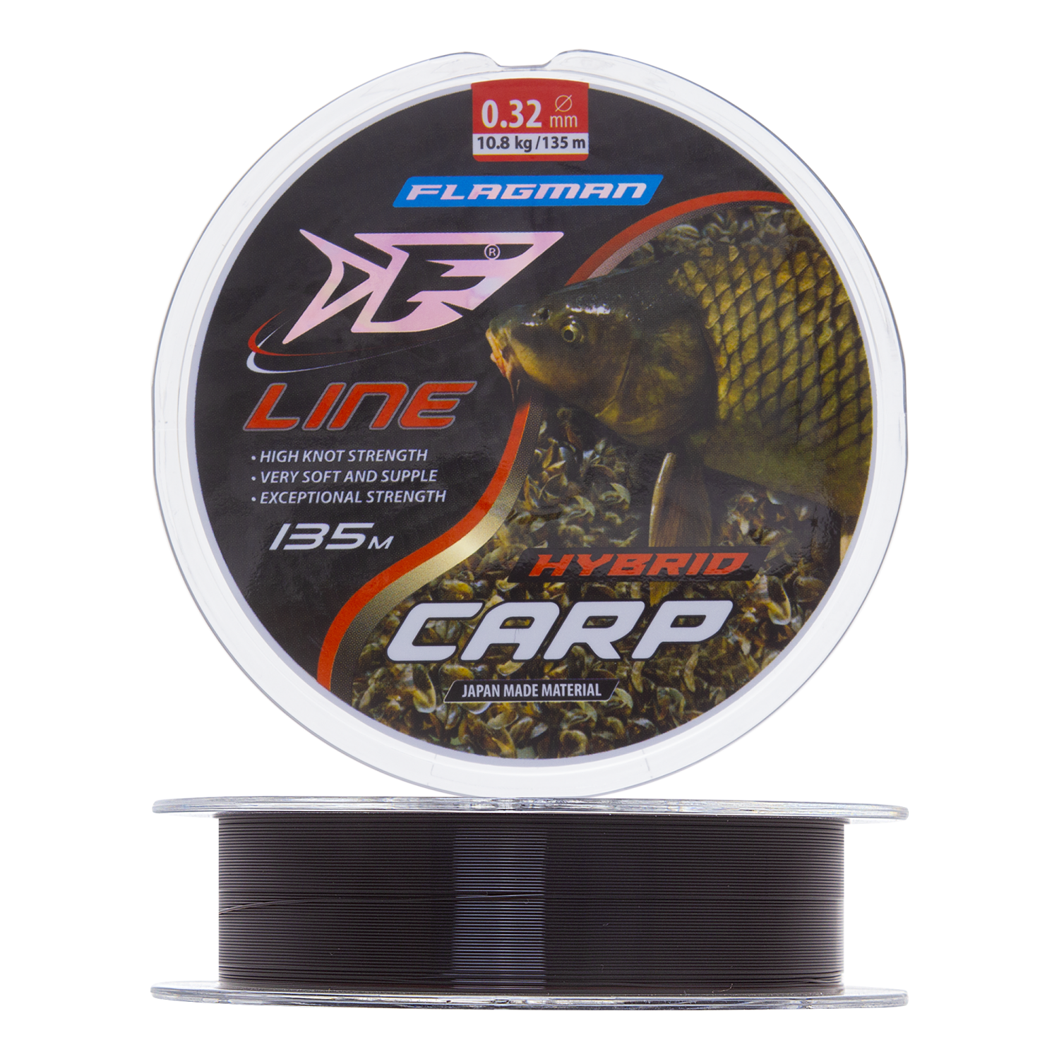 Леска монофильная Flagman F-Line Carp 0,32мм 135м (brown)