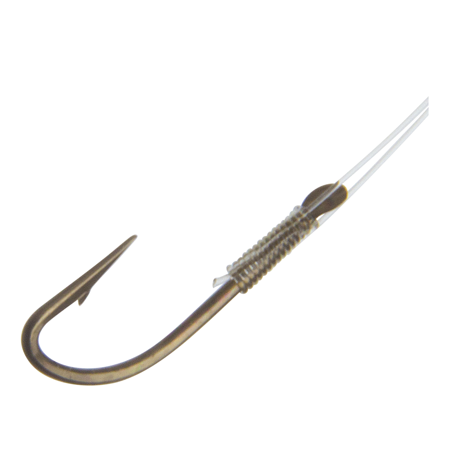 Крючок одинарный с поводком Garbolino Bronzed Forged Strong Hooks To Nylon #16 0,10мм (10шт)