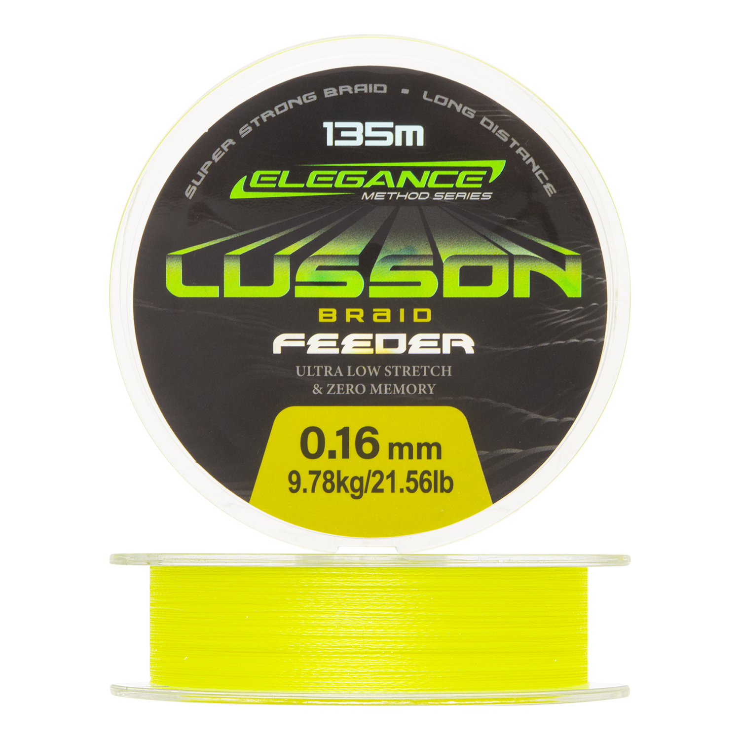Шнур плетеный Elegance Method Lusson Feeder Braid 0,16мм 135м (fluo yellow)