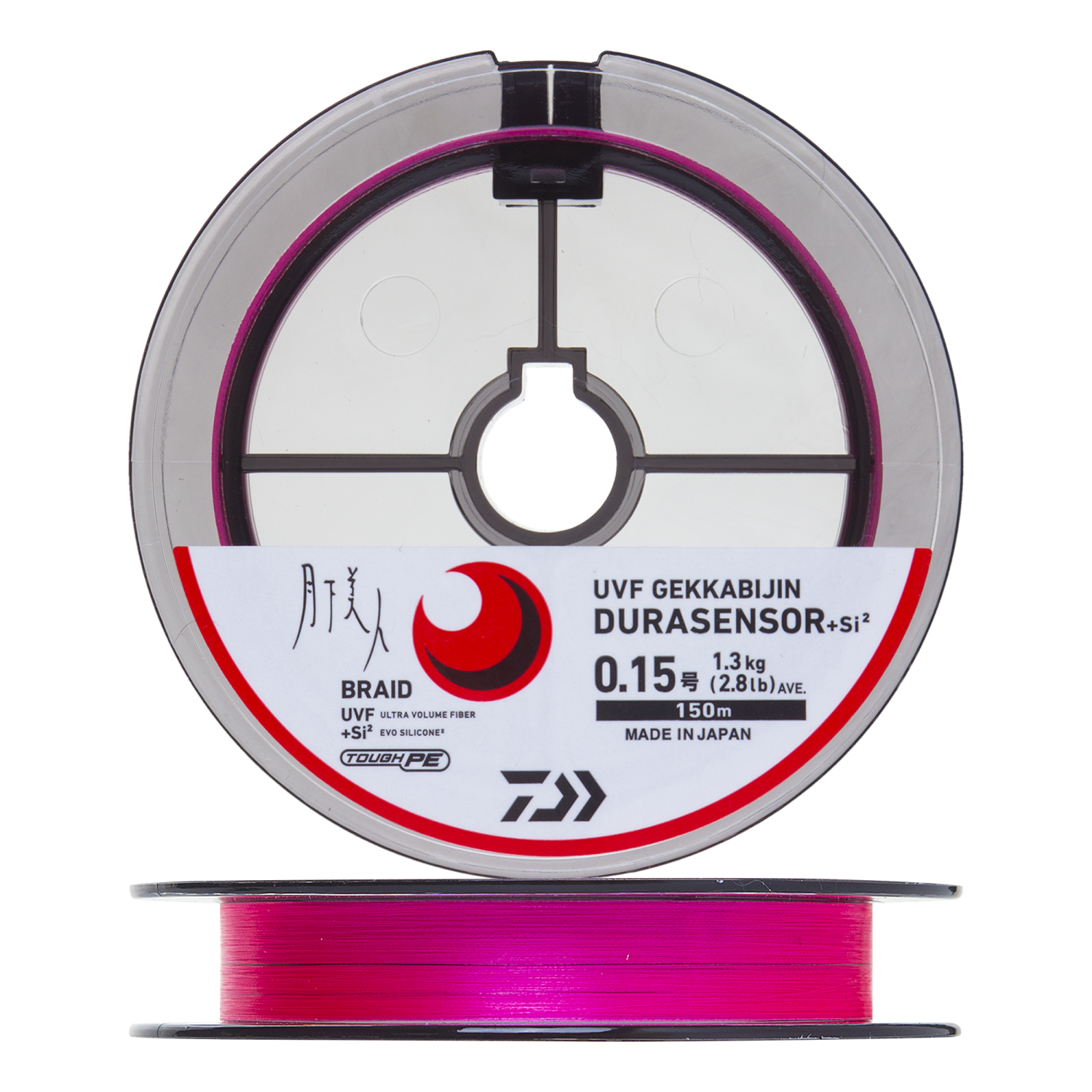 Шнур плетеный Daiwa UVF Gekkabijin DuraSensor +Si2 #0,15 0,065мм 150м (sakura pink)