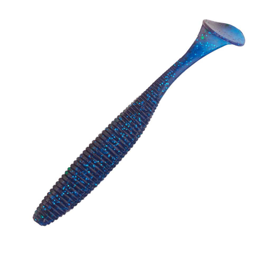 Приманка силиконовая Jackall Rhythm Wave 3,8" #june bug purple belly