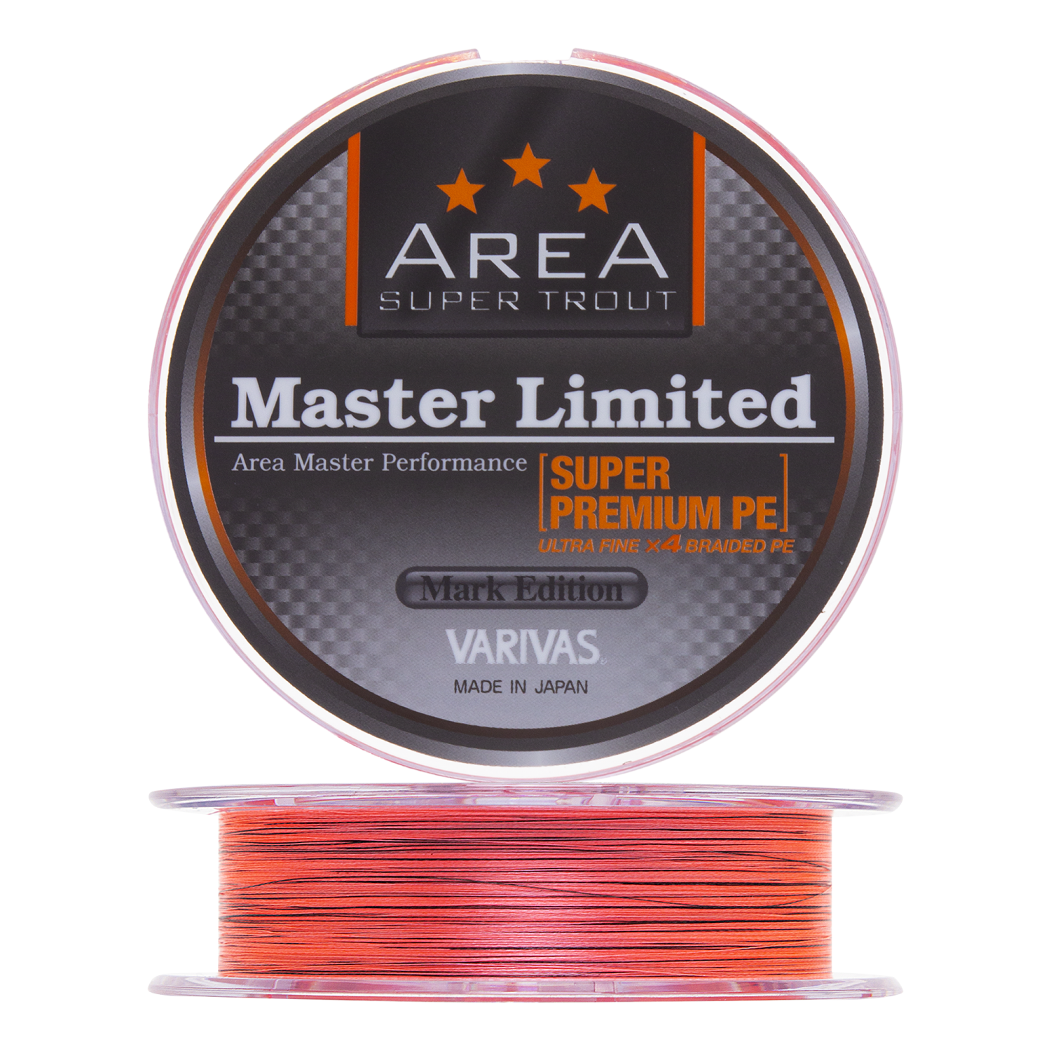 Шнур плетеный Varivas Area Super Trout Master Limited Super Premium PE X4 #0,2 0,074мм 75м (orange)