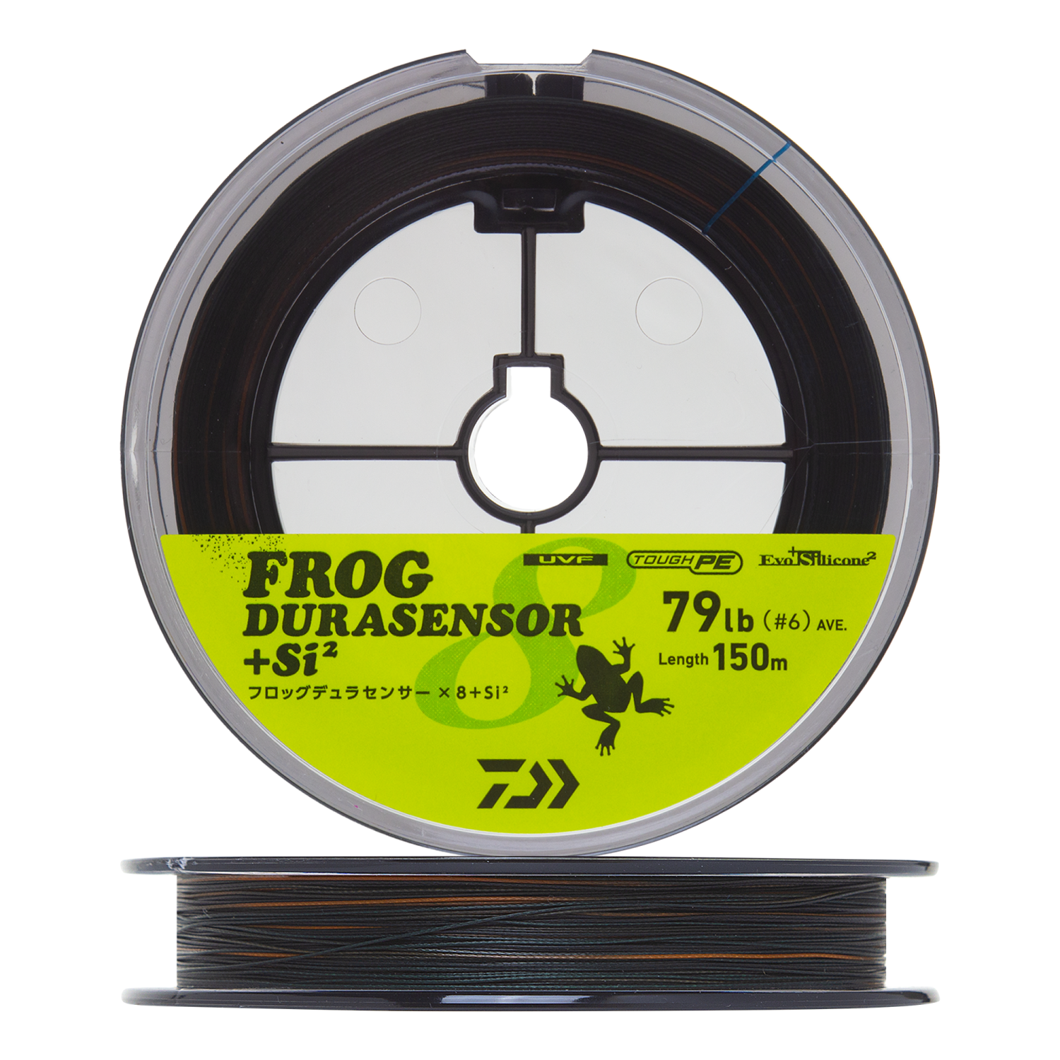 Шнур плетеный Daiwa UVF Frog DuraSensor X8 +Si2 #6,0 0,405мм 150м (battle deep green )