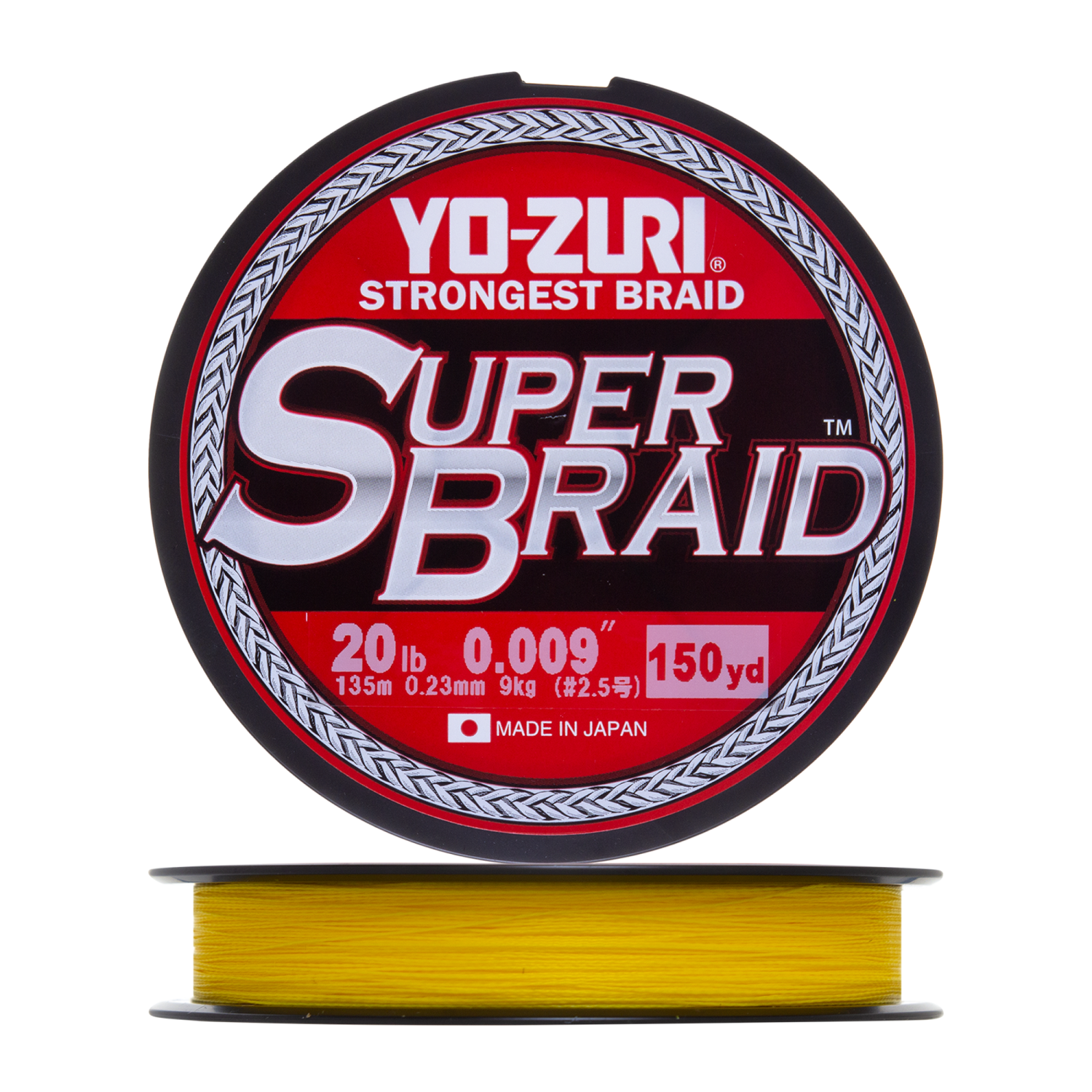 Шнур плетеный Yo-Zuri PE Superbraid 20Lb 0,23мм 135м (yellow)