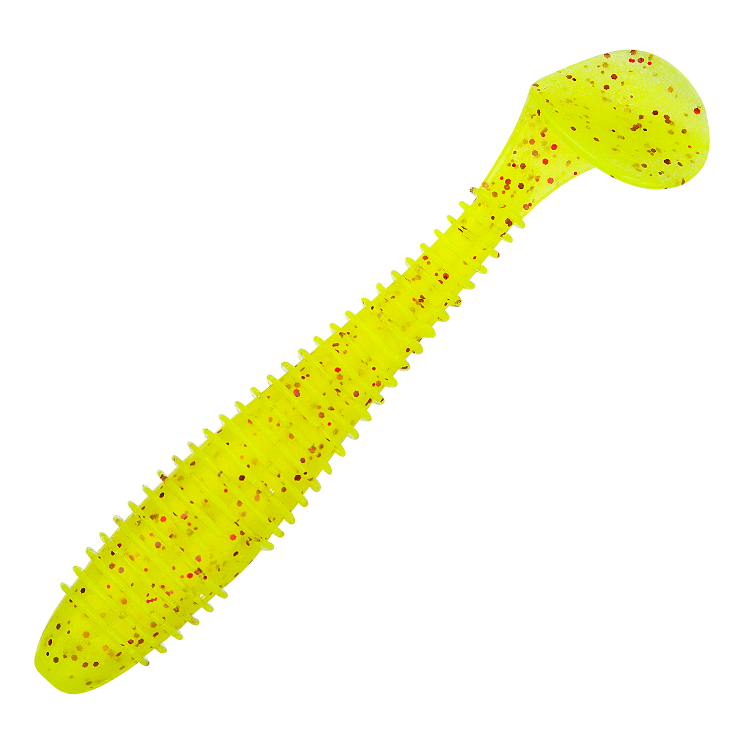 Приманка силиконовая Keitech Swing Impact Fat 3,8" #PAL01 Chartreuse Red Flake