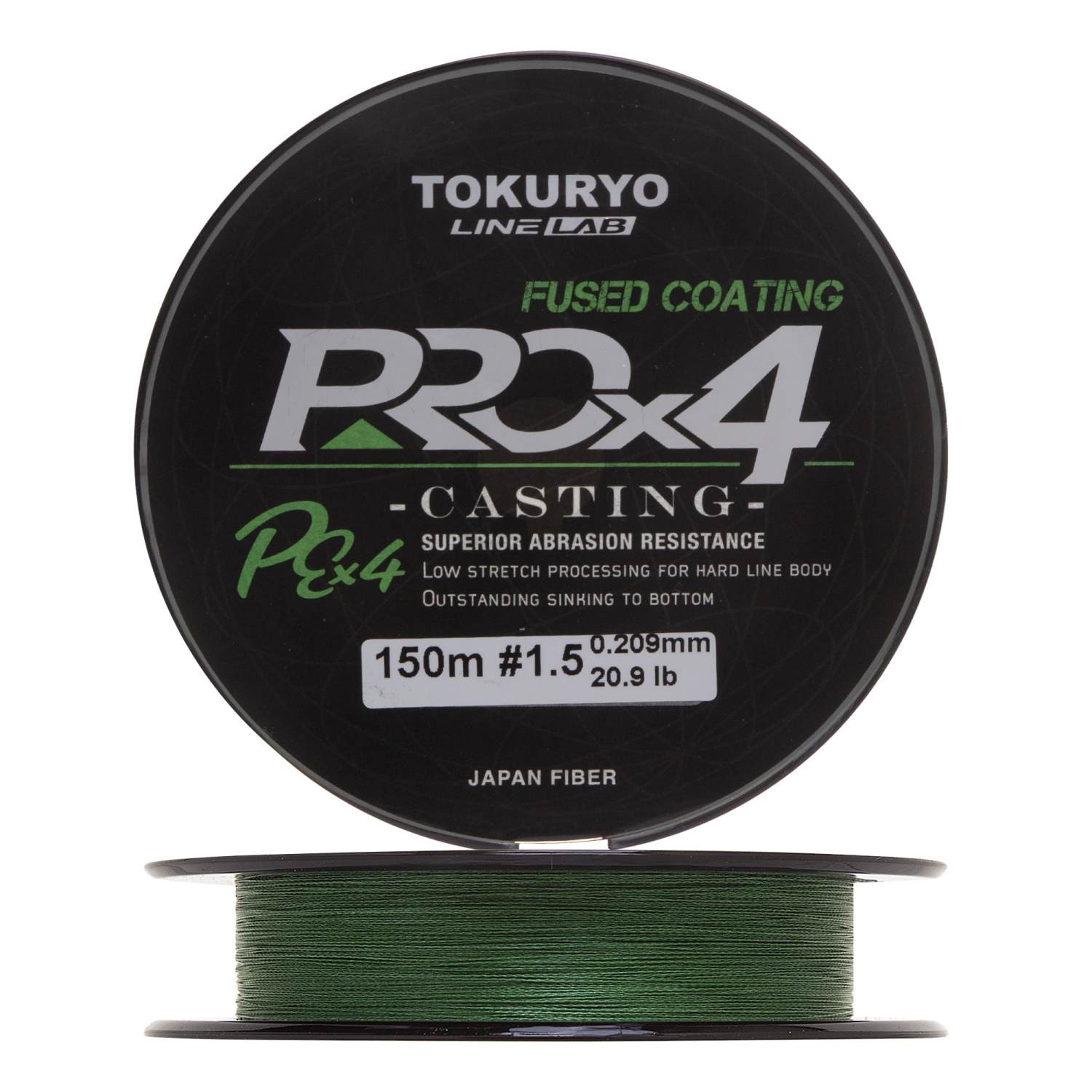 Шнур плетеный Tokuryo Pro PE X4 #1,5 0,209мм 150м (dark green)