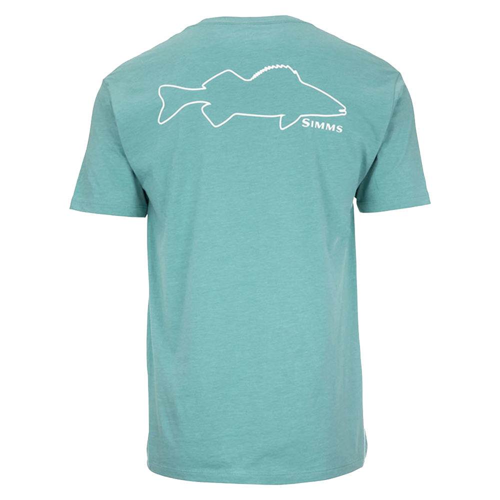 Футболка Simms Walleye Outline T-Shirt L Oil Blue Heather