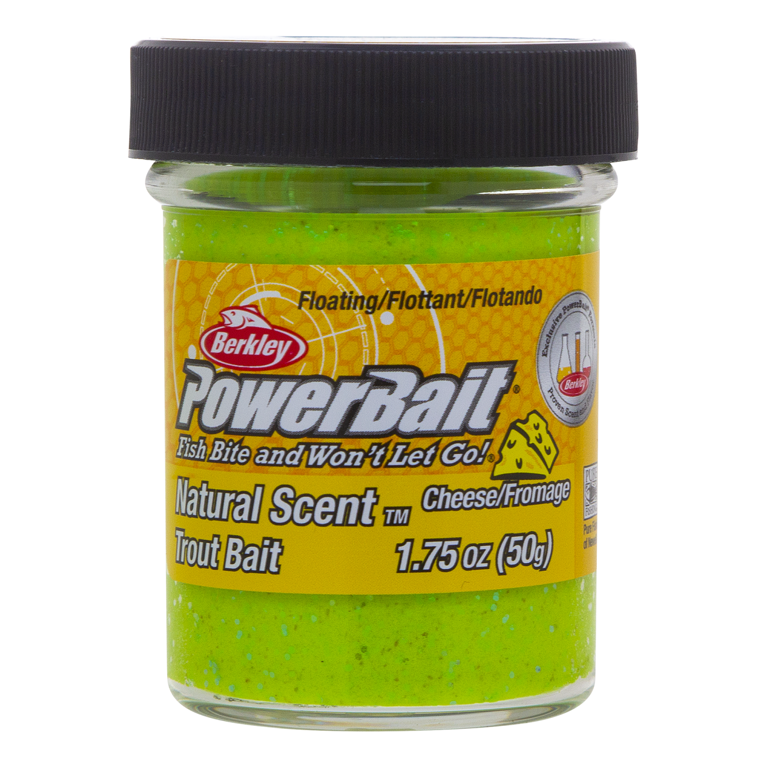 Паста форелевая Berkley PowerBait Natural Scent Trout Bait 50гр Cheese #Chartreuse