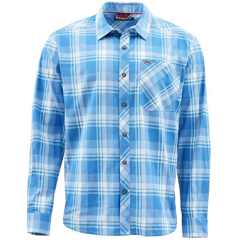 Рубашка Simms Outpost LS Shirt S Pacific Plaid