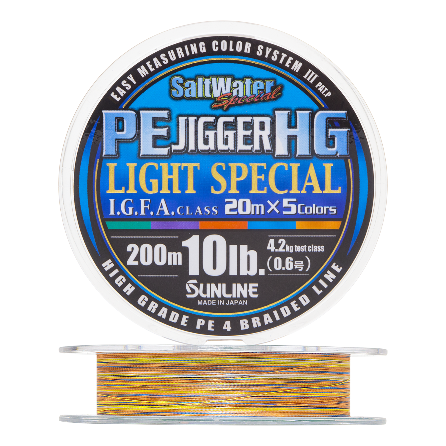 Шнур плетеный Sunline PE 4 Jigger HG Light Special #0,6 0,128мм 200м (multicolor)