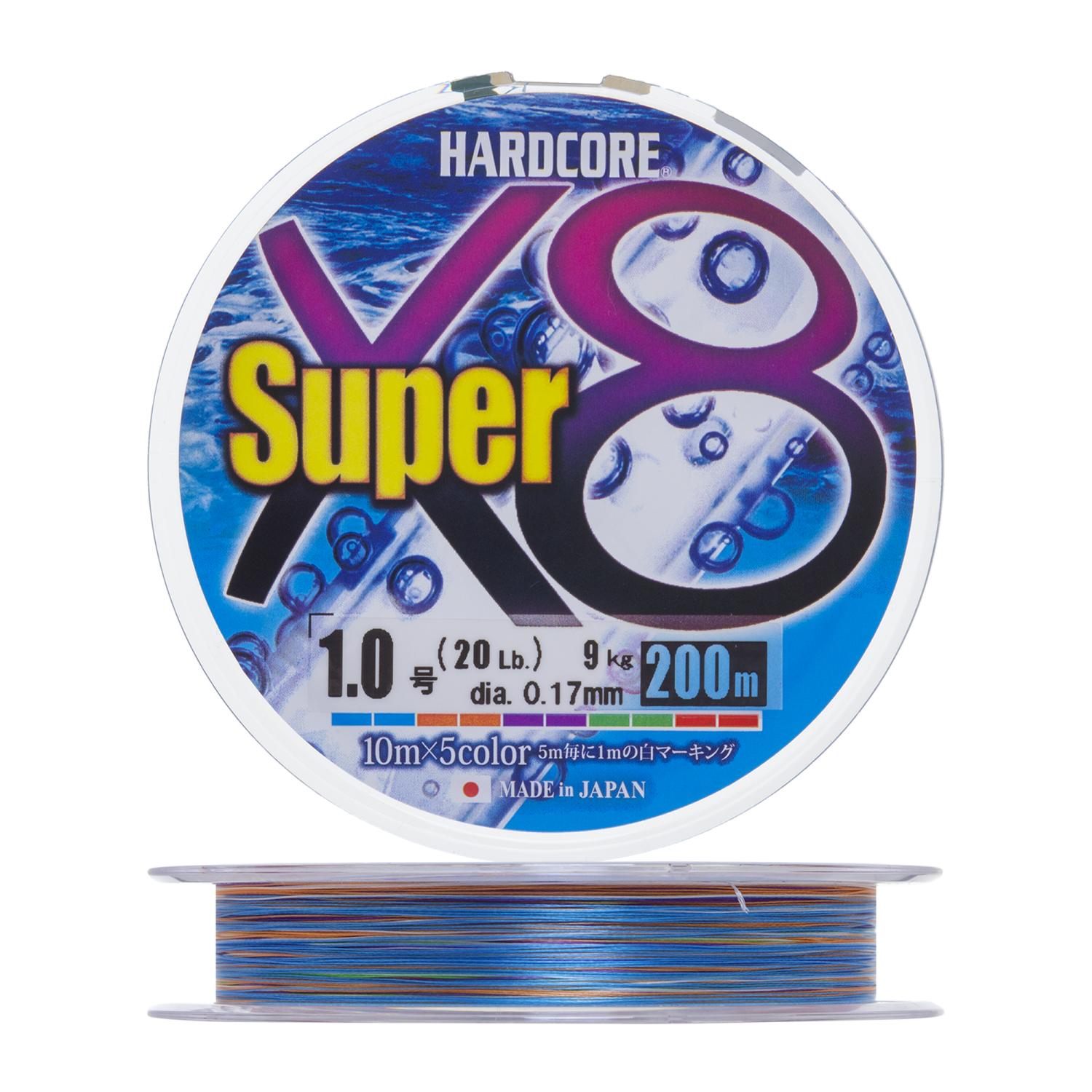 цена Шнур плетеный Duel Hardcore PE X8 Super #1,0 0,17мм 200м (5color)
