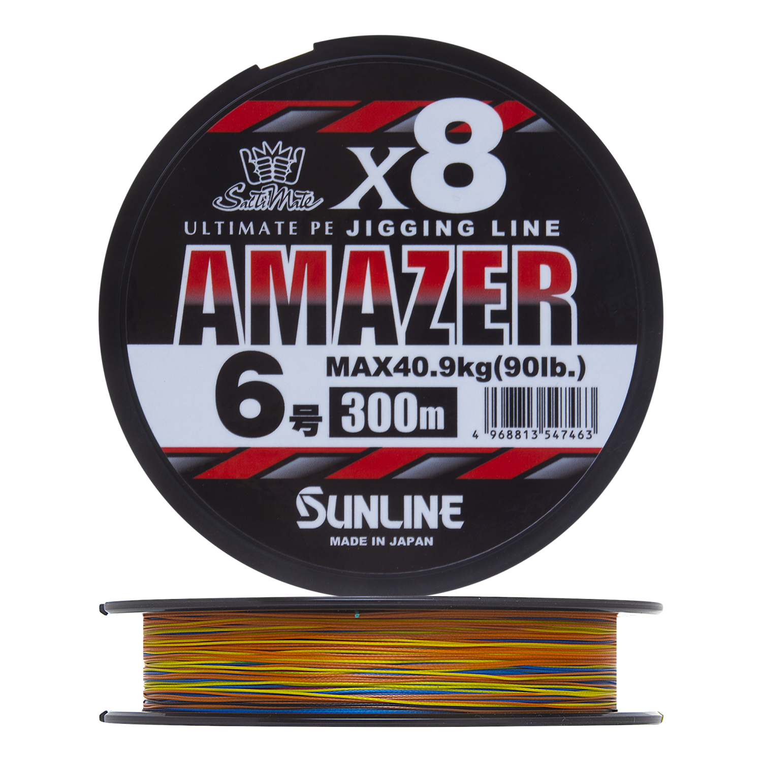 Шнур плетеный Sunline Amazer X8 #6,0 0,400мм 300м (multicolor)