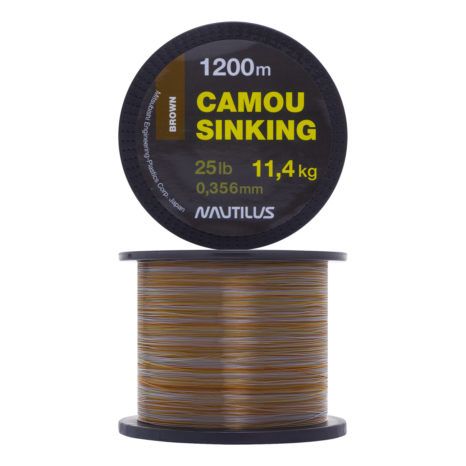 Леска монофильная Nautilus Camou Brown Sinking 0,356мм 1200м (brown)