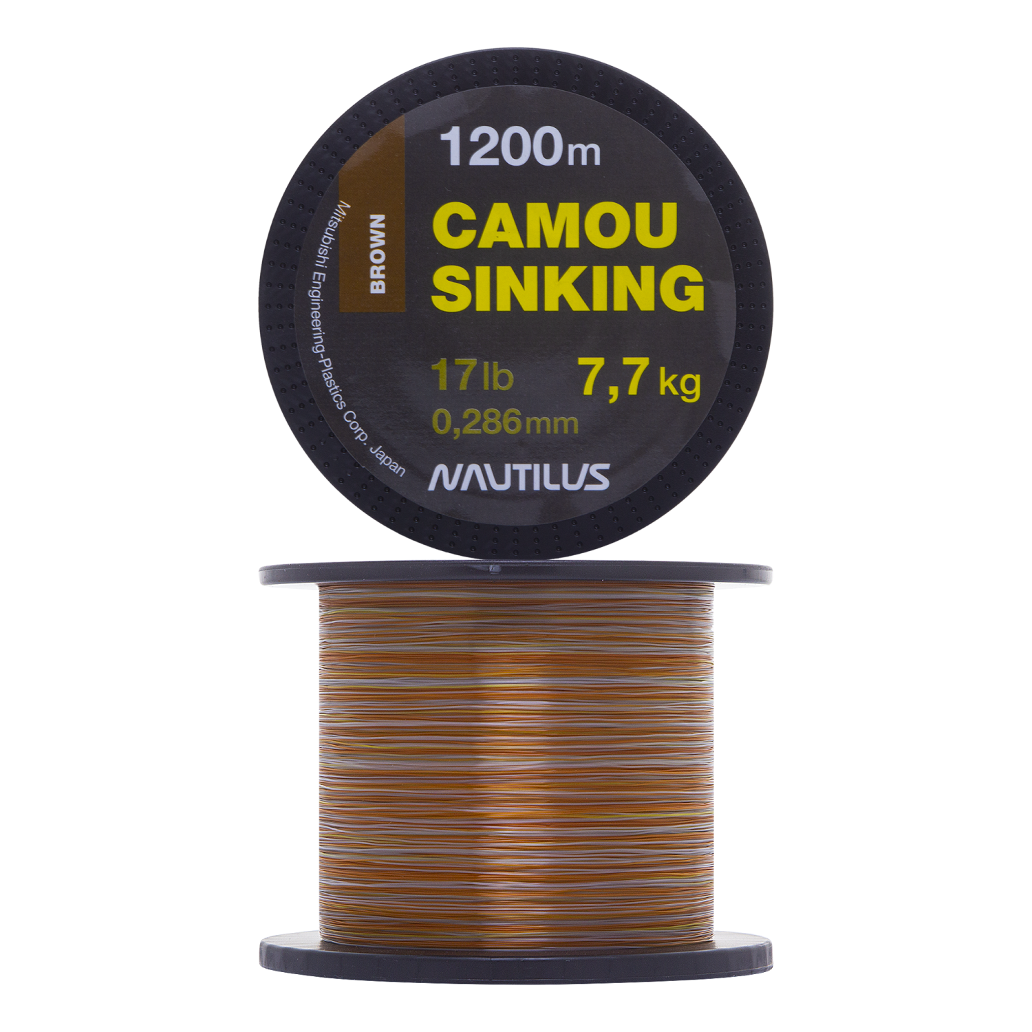 Леска монофильная Nautilus Camou Brown Sinking 0,286мм 1200м (brown)