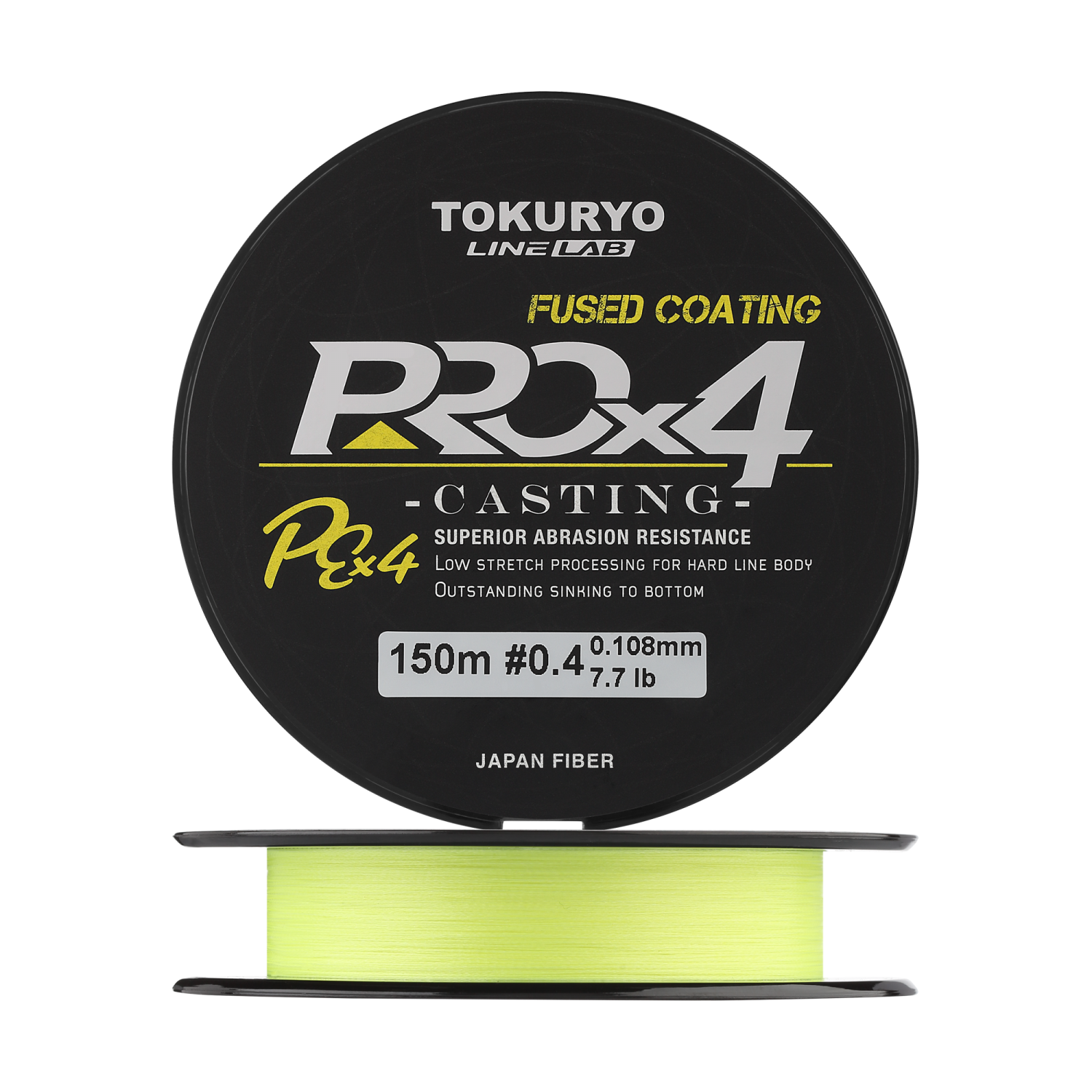 шнур плетеный tokuryo pro pe x4 0 8 0 153мм 150м yellow сделано в японии Шнур плетеный Tokuryo Pro PE X4 #0,4 0,108мм 150м (yellow)