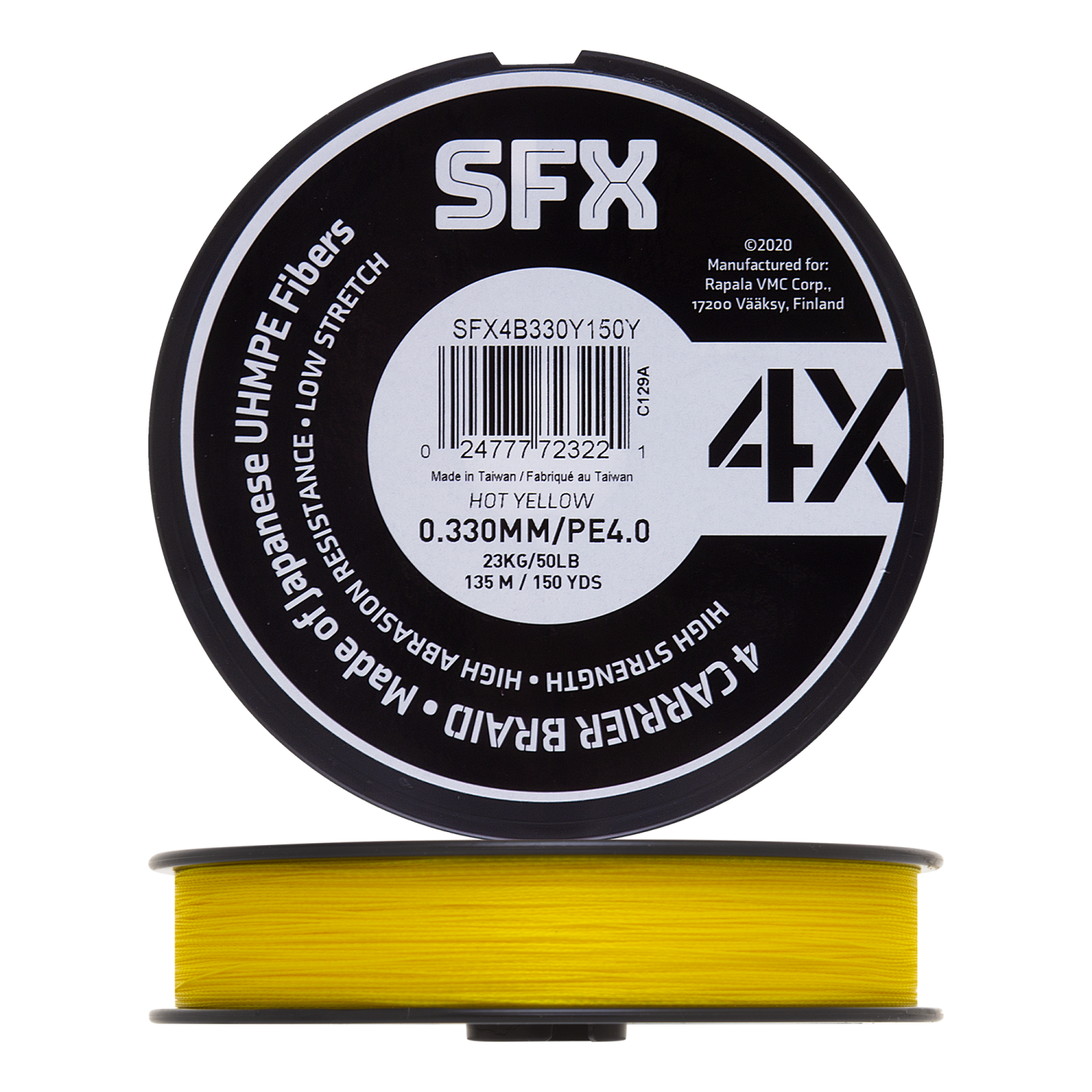 шнур плетеный sufix sfx 4x 4 0 33мм 135м yellow Шнур плетеный Sufix SFX 4X #4,0 0,330мм 135м (yellow)
