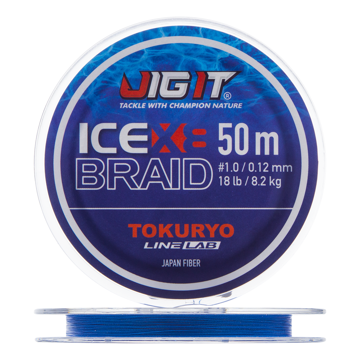 Шнур плетеный Jig It x Tokuryo Ice Braid X8 #1 0,12мм 50м (blue)