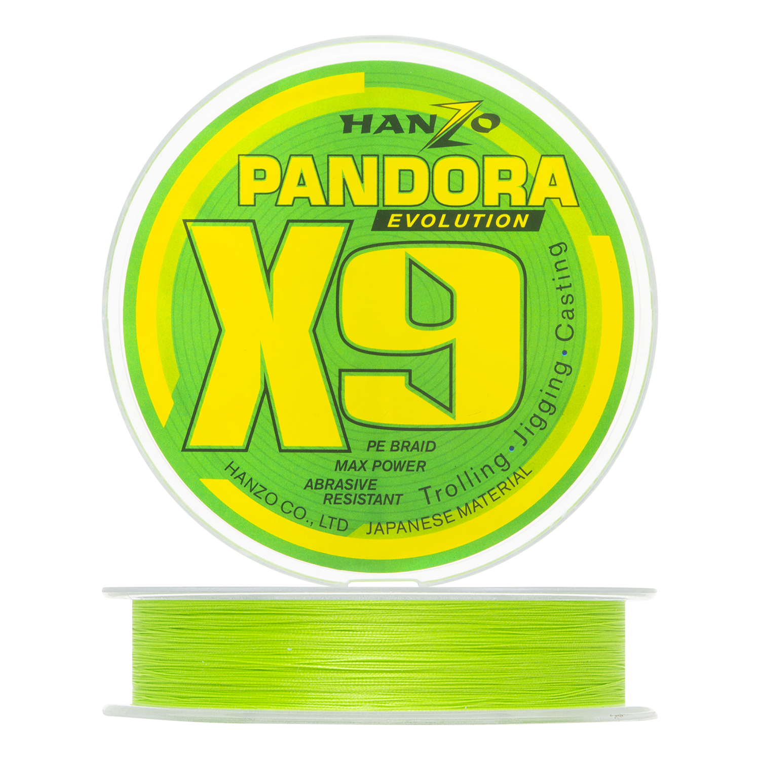 Шнур плетеный Hanzo Pandora Evolution X9 #1,5 0,21мм 200м 200м (green)