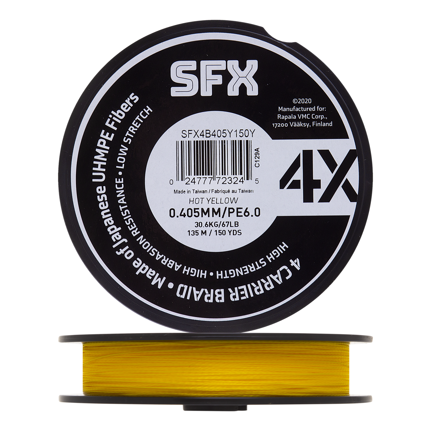шнур плетеный sufix sfx 4x 1 5 0 205мм 135м yellow Шнур плетеный Sufix SFX 4X #6,0 0,405мм 135м (yellow)