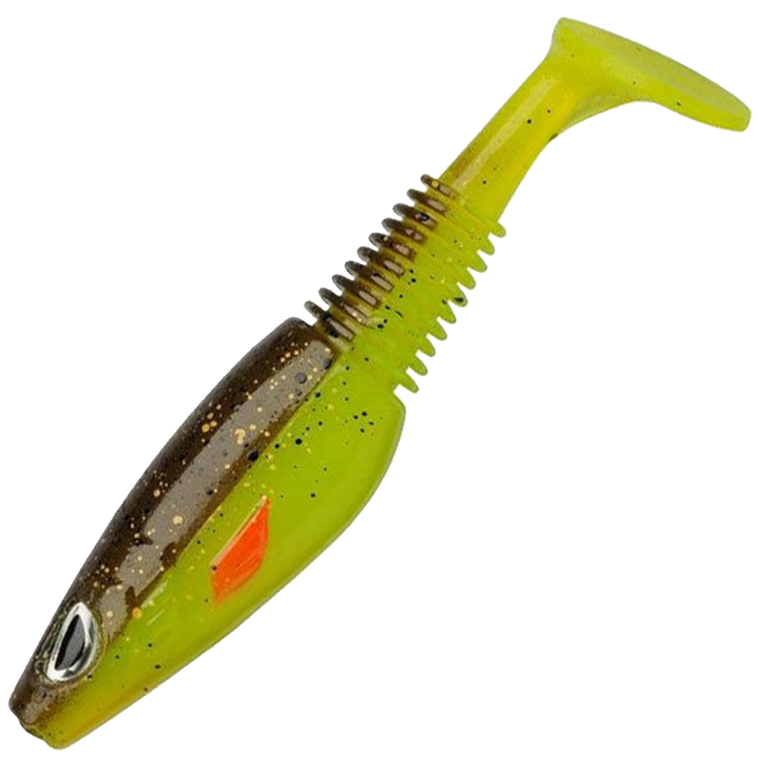 Приманка силиконовая Berkley Sick Swimmer 9см (1шт) #Brown Chartreuse