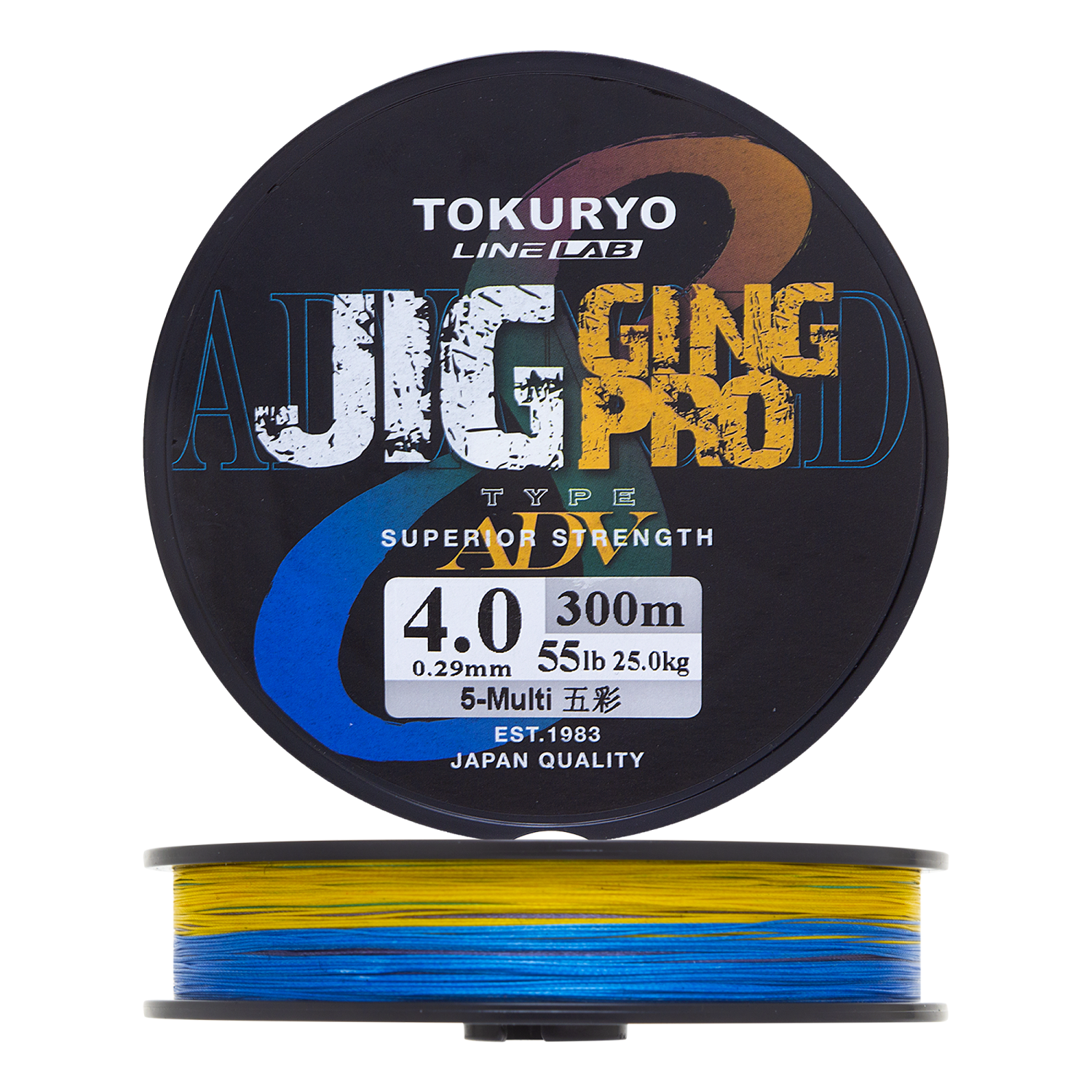 Шнур плетеный Tokuryo JiggingPro X8 PE #4,0 0,29мм 300м (5color)