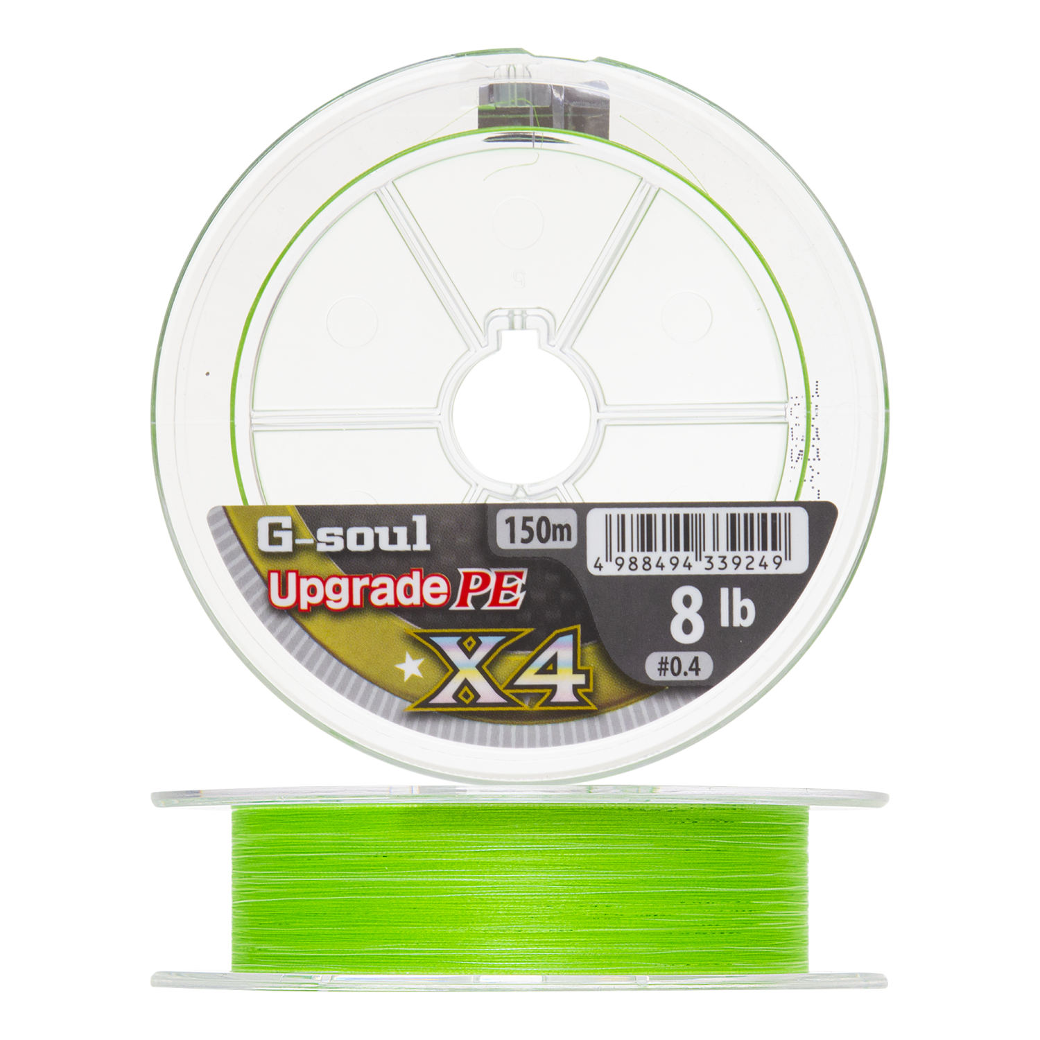 Шнур плетеный YGK G-Soul Upgrade PE X4 #0,4 0,104мм 150м (green)