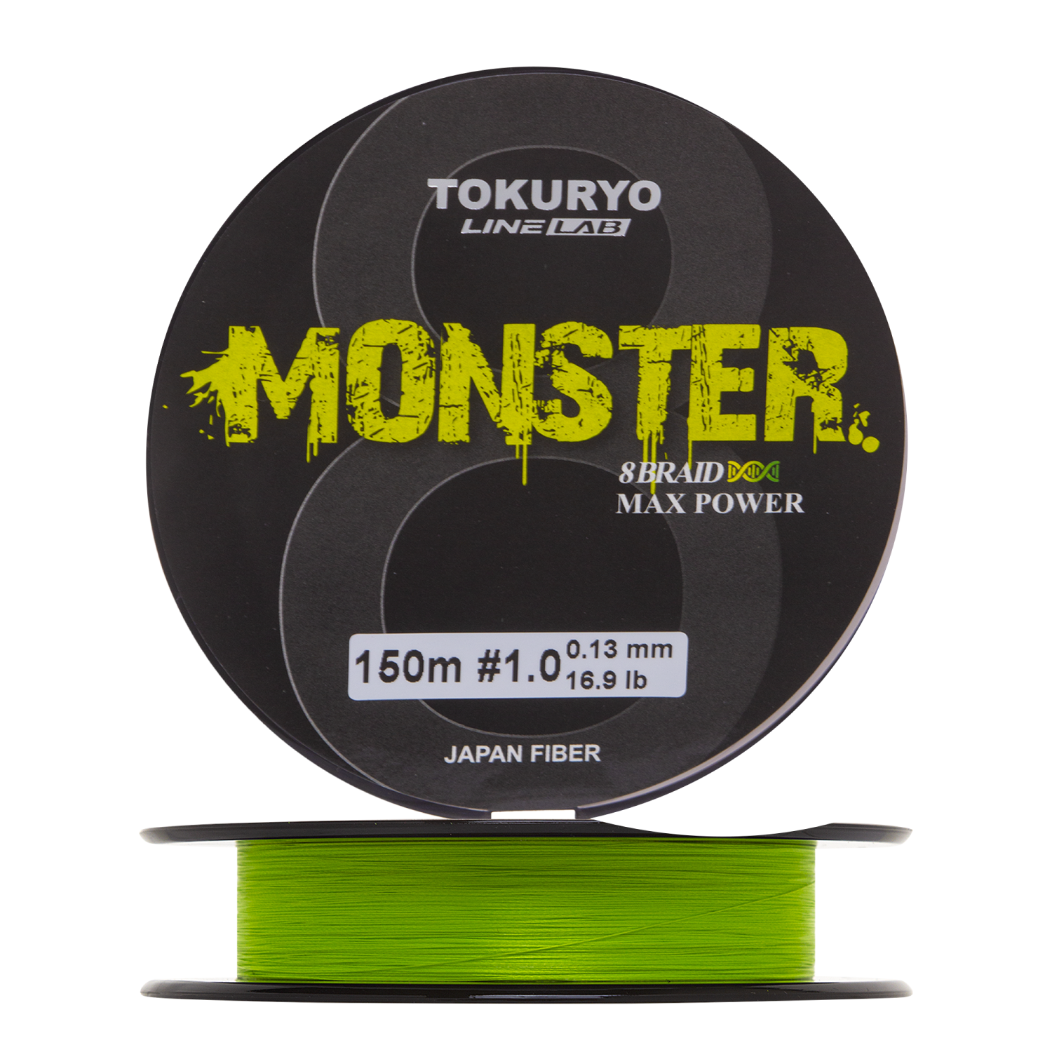 шнур плетеный tokuryo monster x8 1 0 13мм 150м light green сделано в японии Шнур плетеный Tokuryo Monster X8 #1 0,13мм 150м (light green)