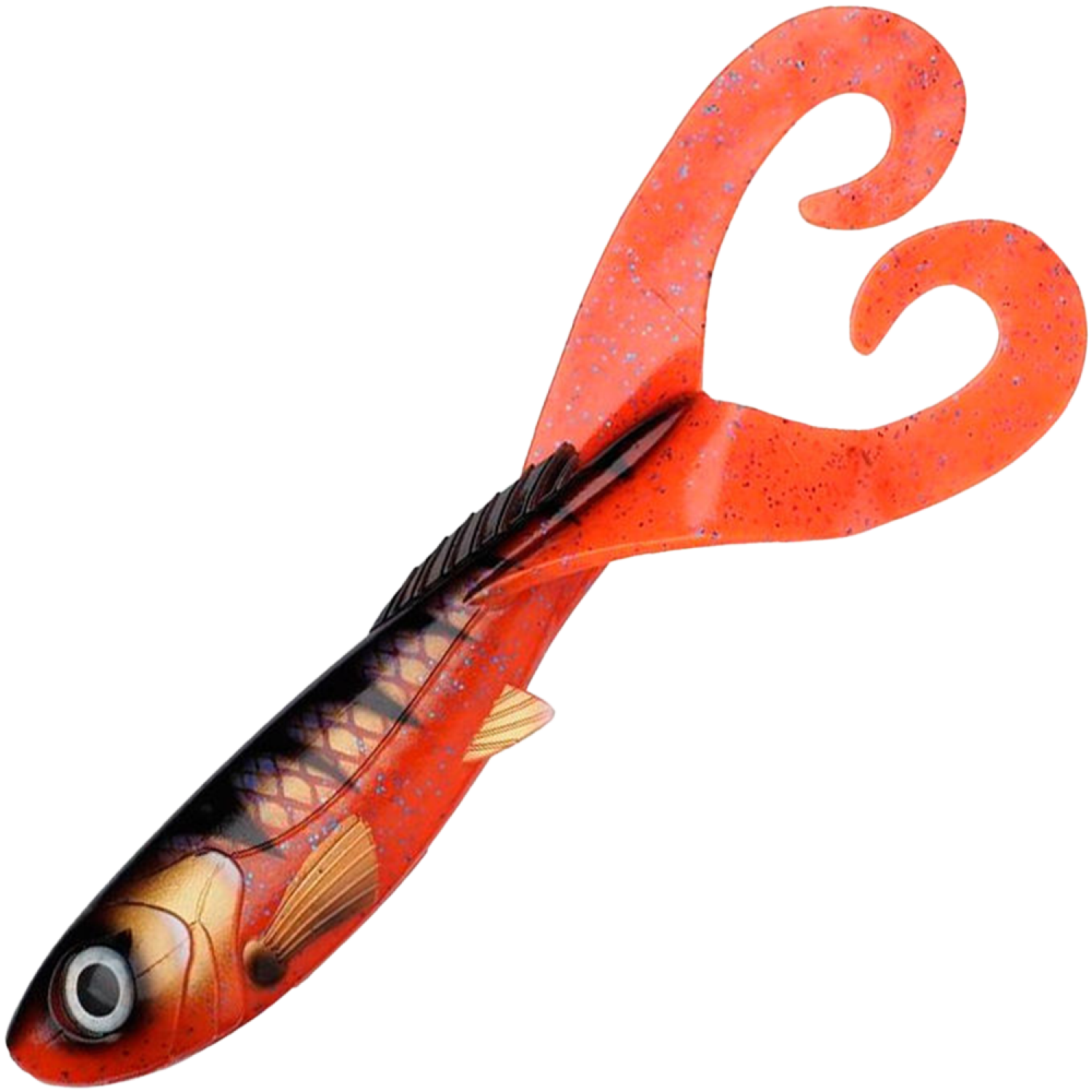 Приманка силиконовая Abu Garcia Beast Twin Tail New 21см #Red Tiger
