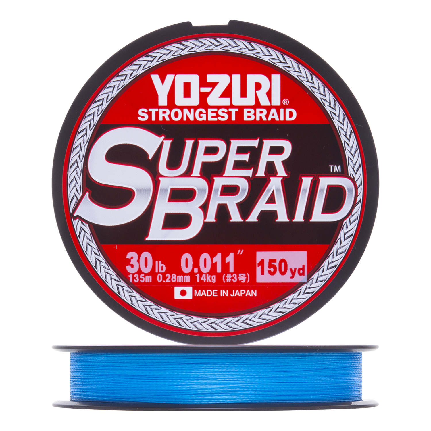 Шнур плетеный Yo-Zuri PE Superbraid 30Lb 0,28мм 135м (blue)