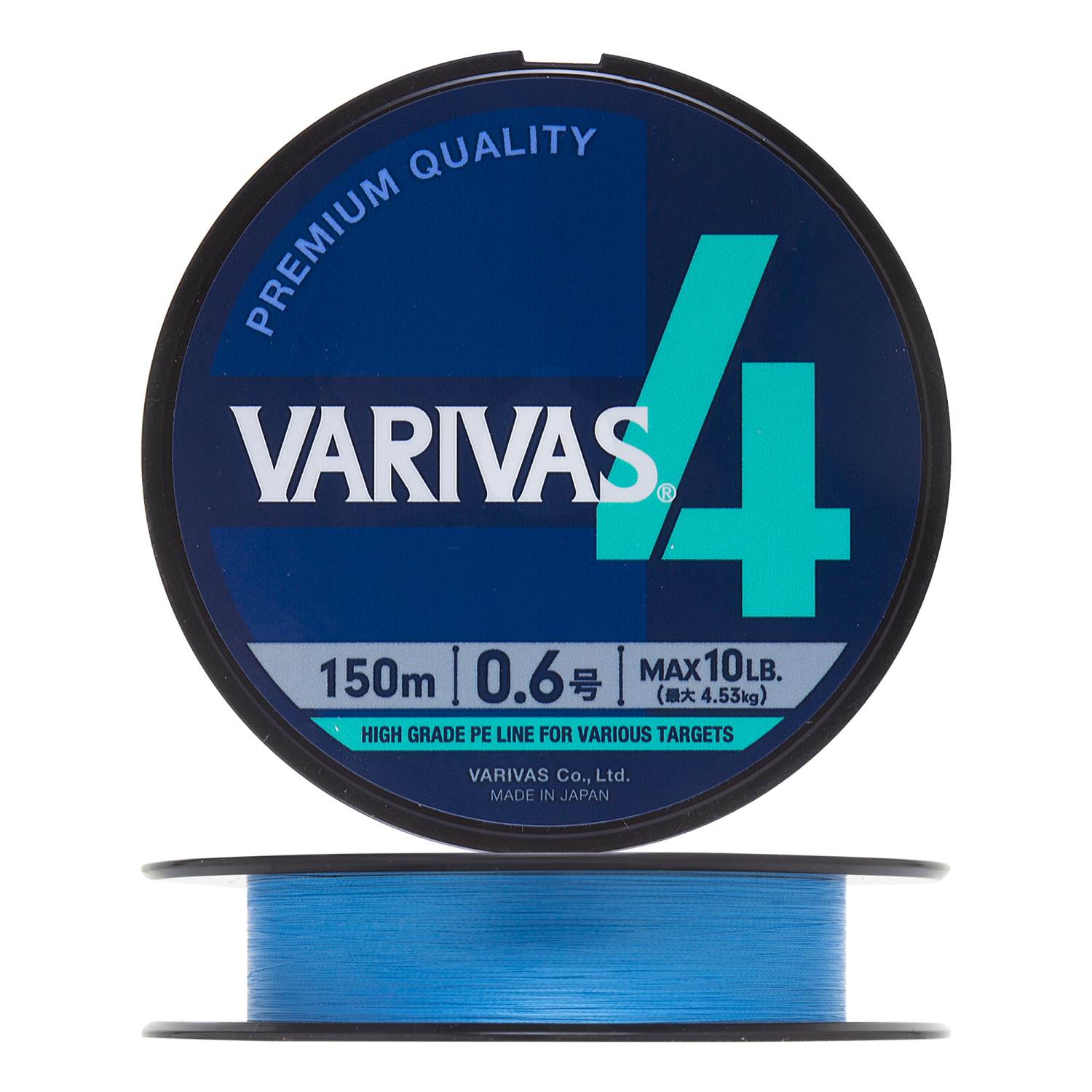 Шнур плетеный Varivas X4 #0,6 0,128мм 150м (water blue)