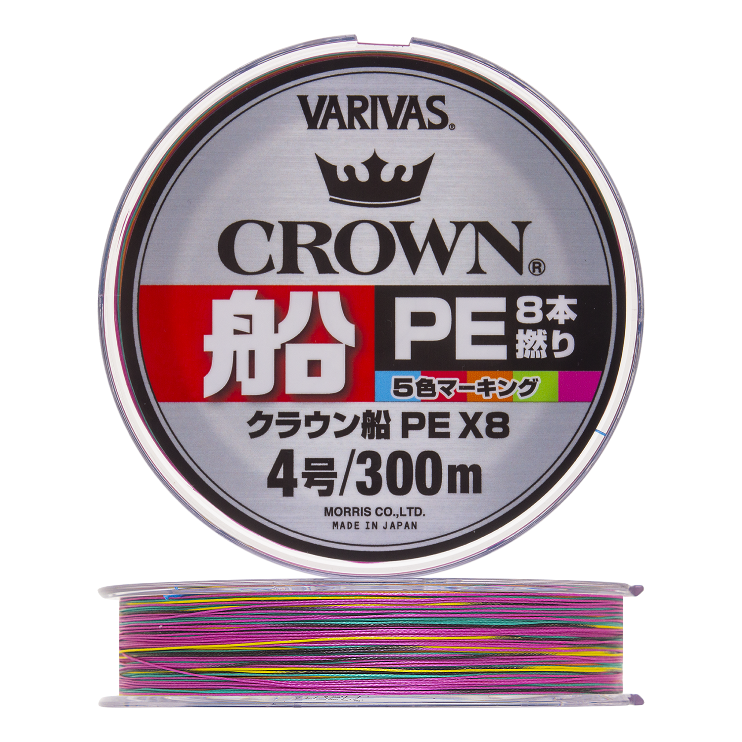 Шнур плетеный Varivas Crown Fune PE X8 #4,0 0,330мм 300м (5color)