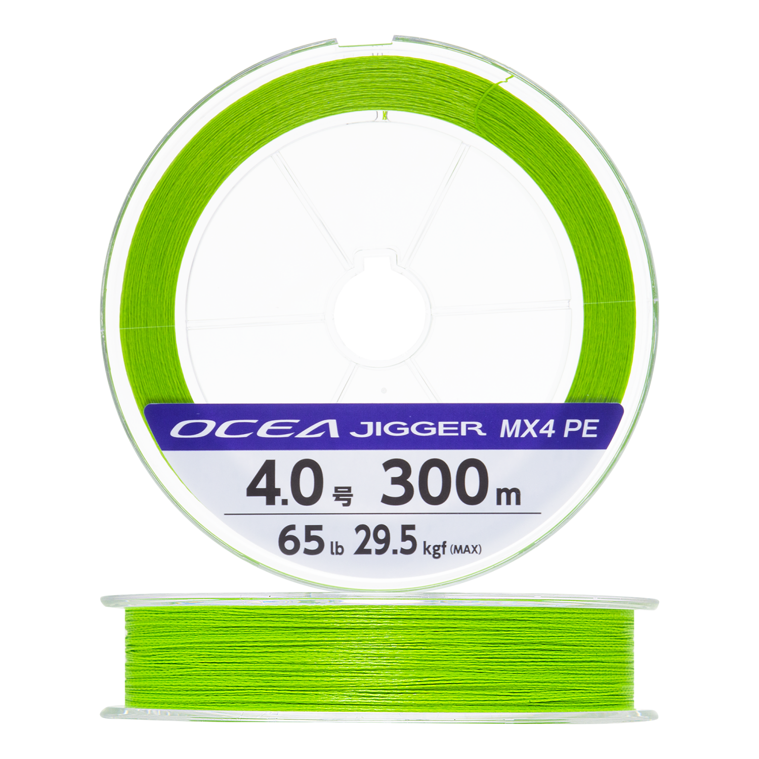 Шнур плетеный Shimano Ocea Jigger MX4 PE #4,0 0,330мм 300м (lime green)