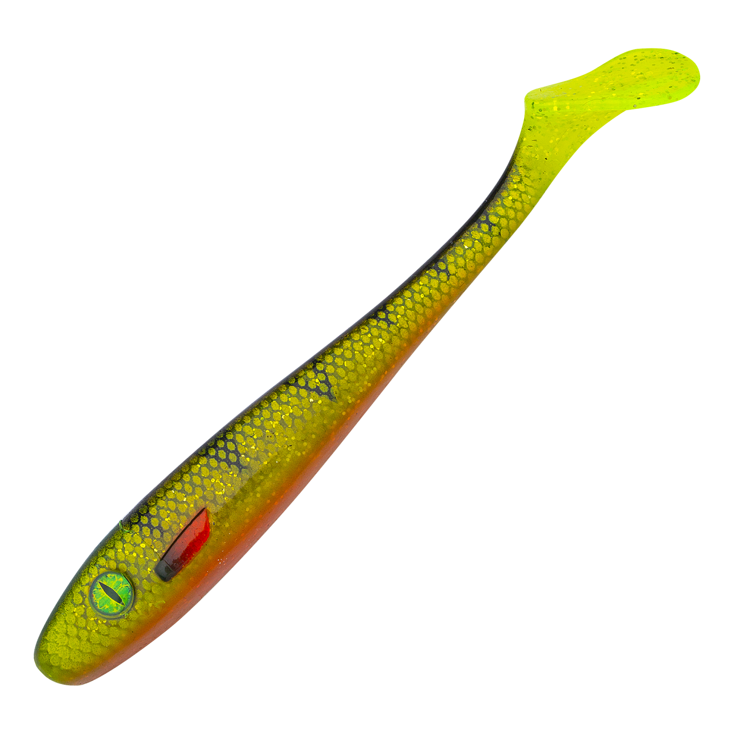 Приманка силиконовая Balzer Shirasu Pike Collector Shad 20см 45гр UV #020 Perch 200мм 45гр #UV Perch