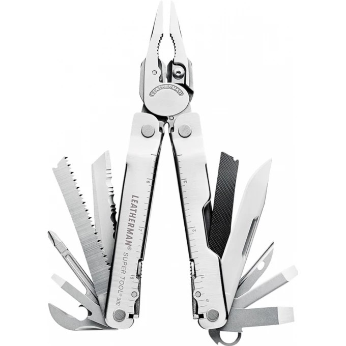 Мультитул Leatherman Super Tool 300 c кожаным чехлом серебристый