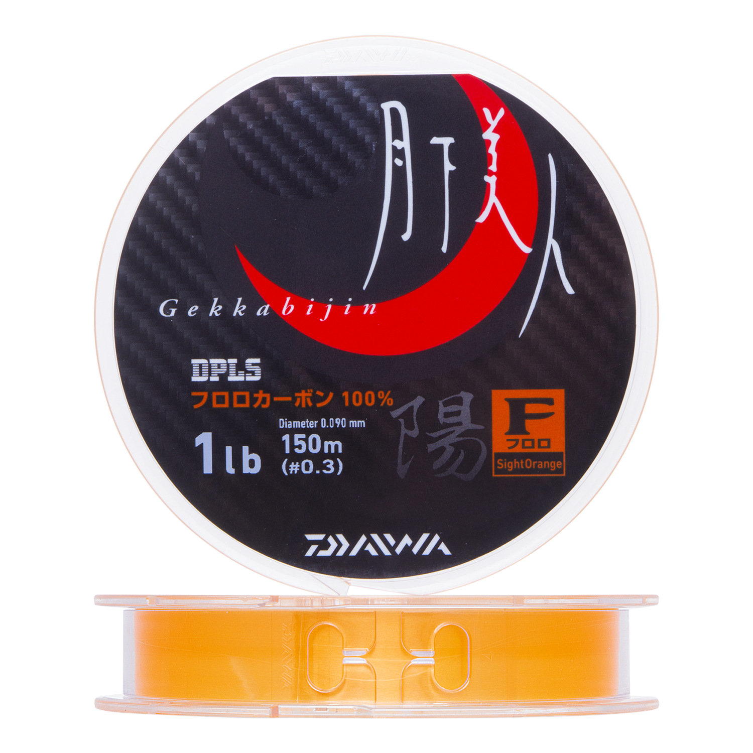 Флюорокарбон Daiwa Gekkabijin Type-F You 1Lb #0,3 0,090мм 150м (sight orange)