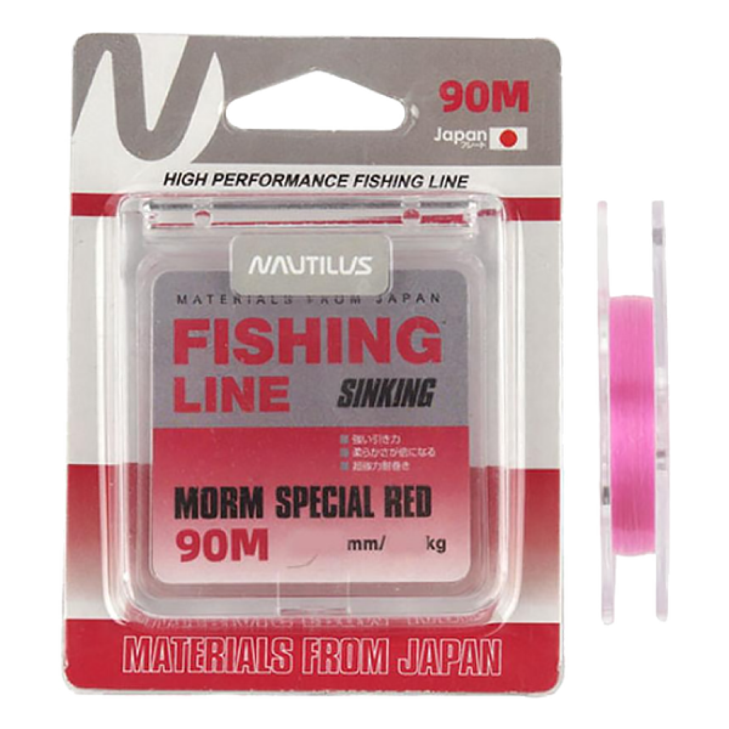 Леска монофильная Nautilus Toray Morm Special Red 0,102мм 90м (red)